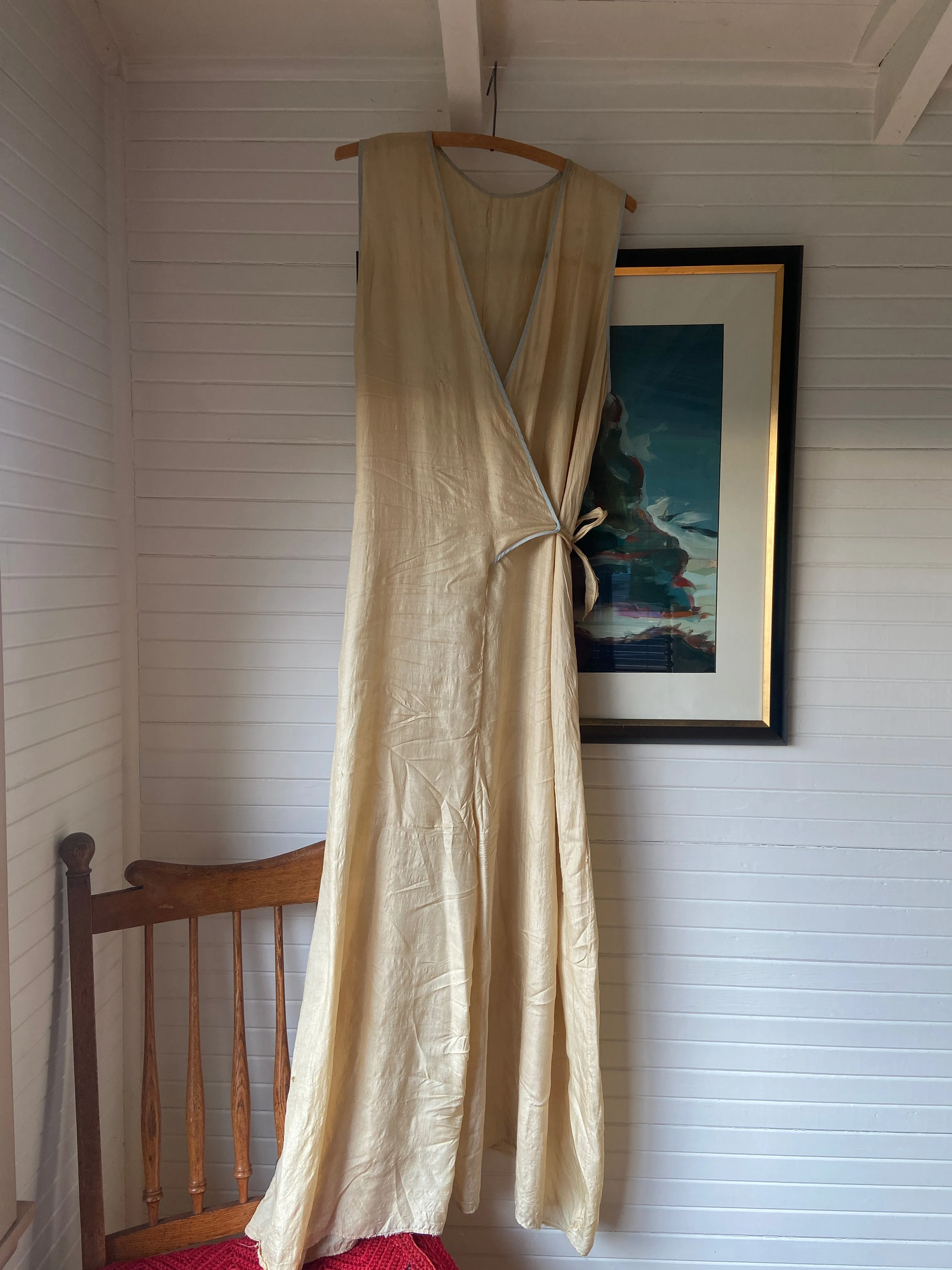 1920s Pongee Silk Beach Pajamas