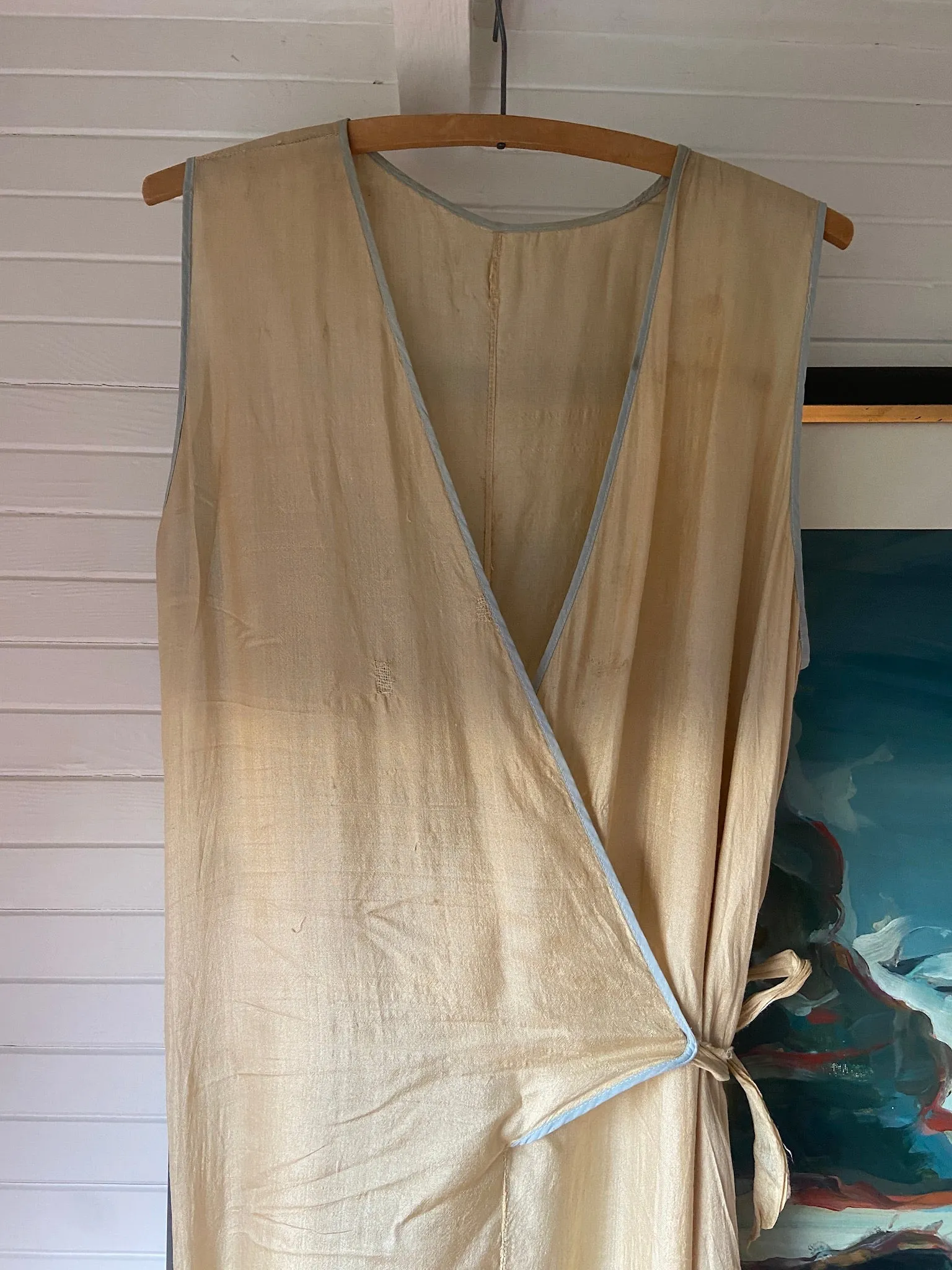 1920s Pongee Silk Beach Pajamas
