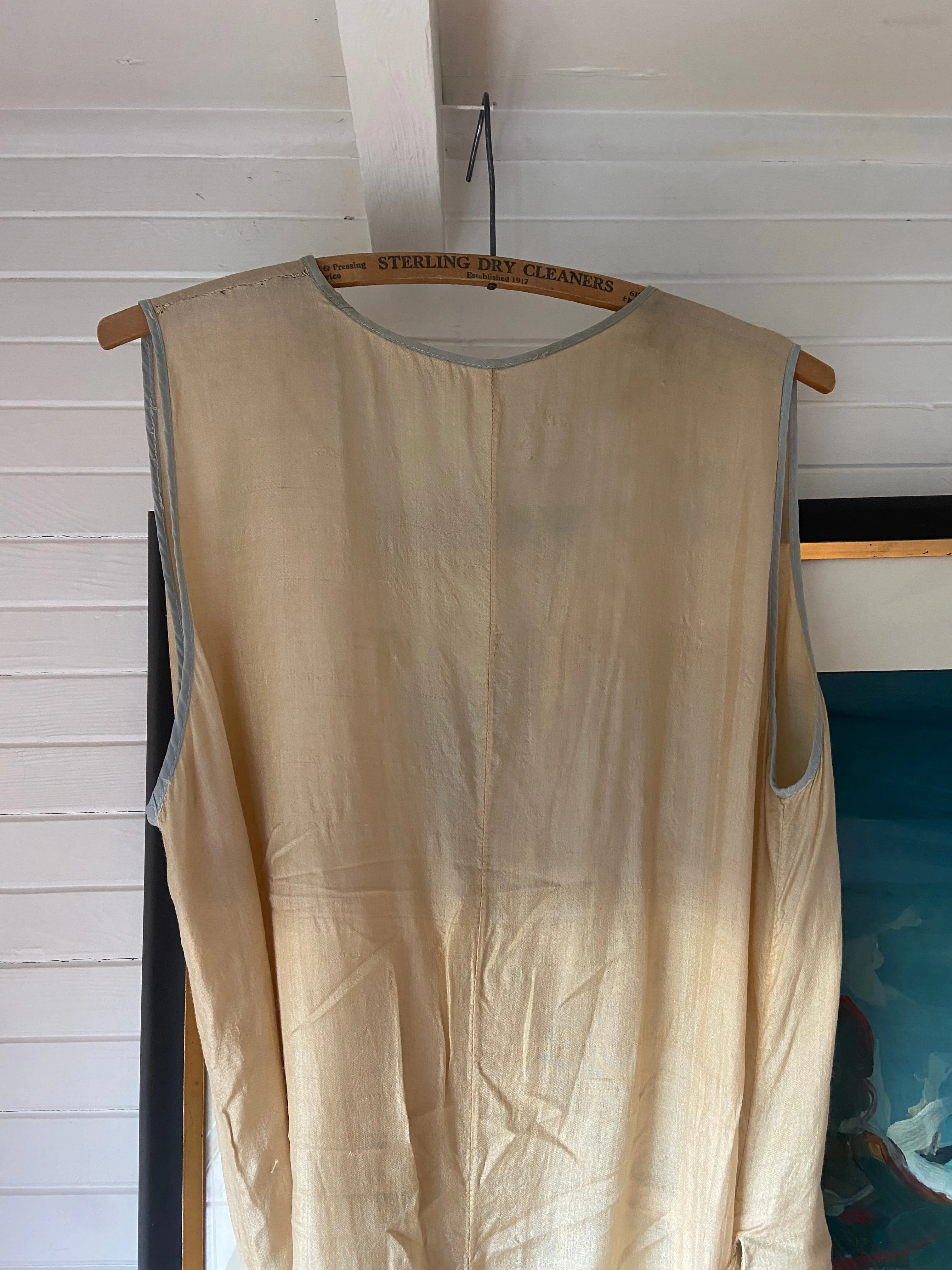 1920s Pongee Silk Beach Pajamas