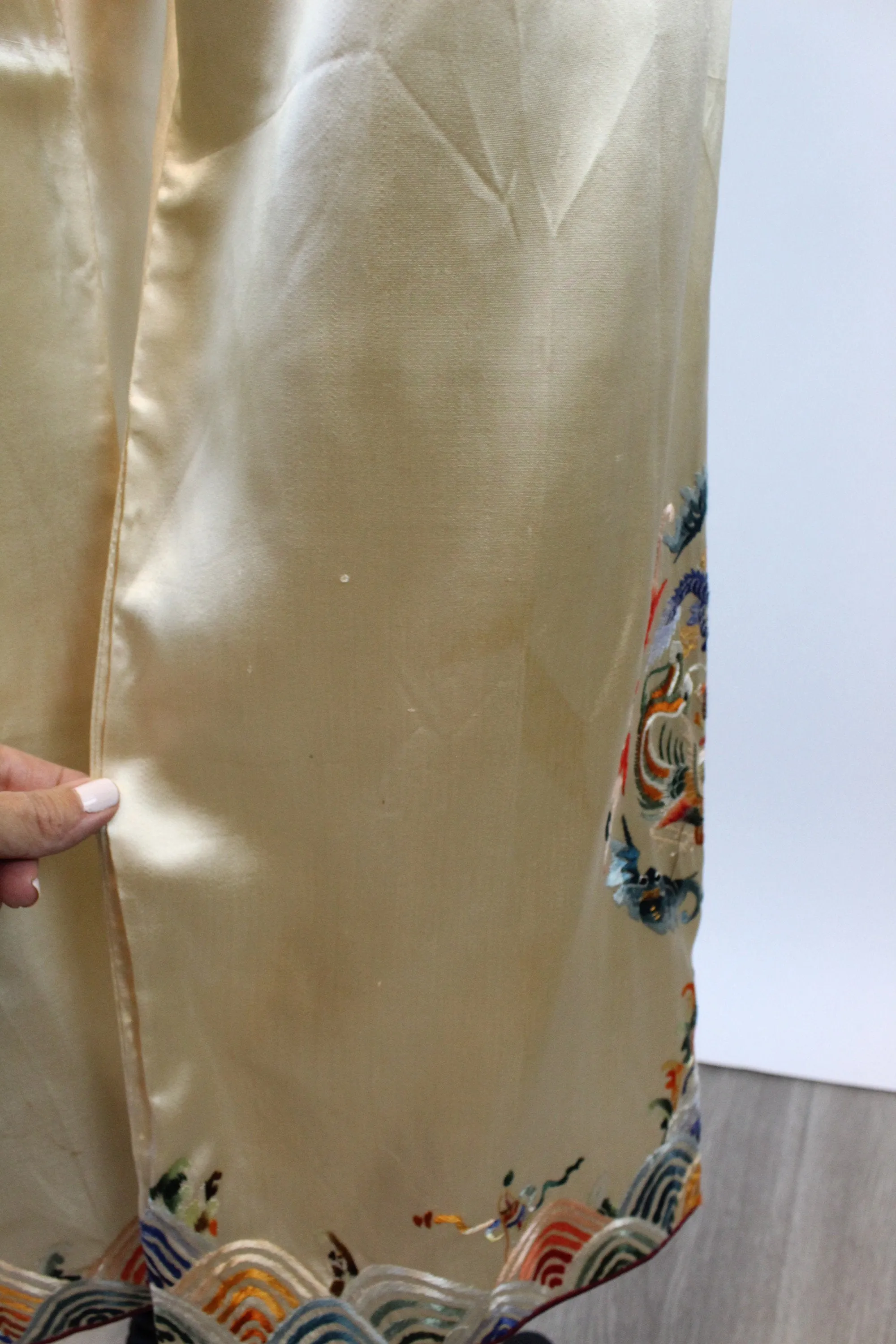 1930s CHINESE silk jacket and LOUNGE pants set small | new fall