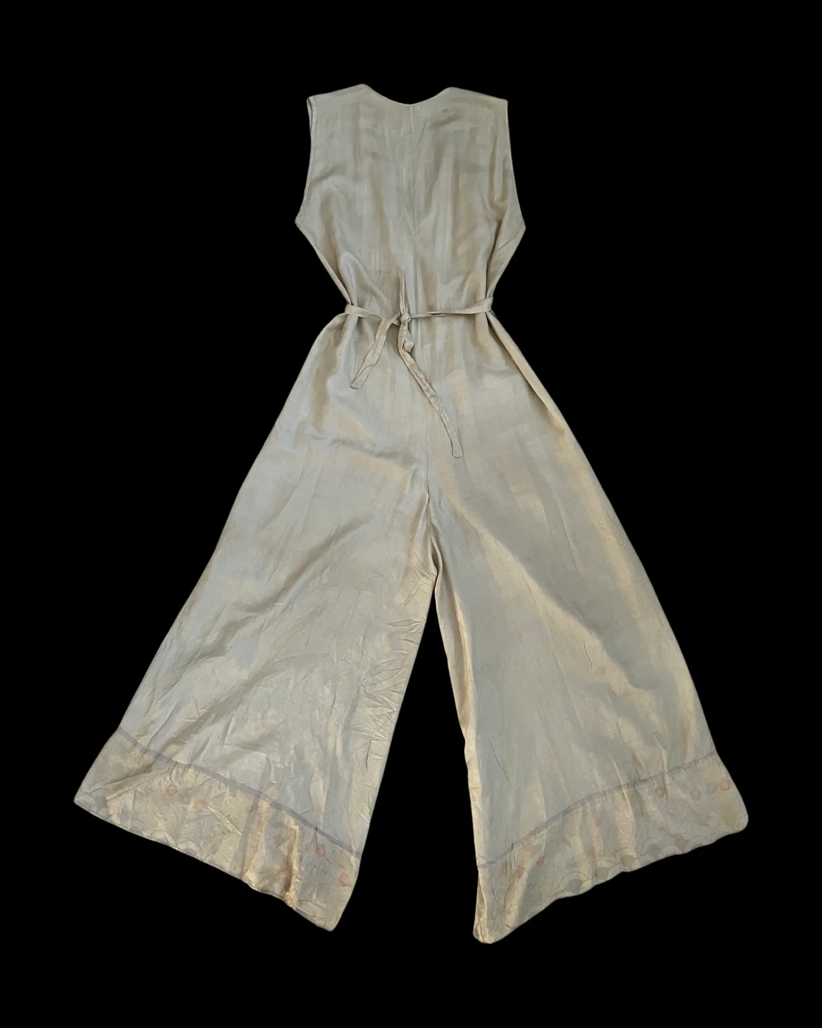 1930s Pongee Silk Japanese Beach Pajamas