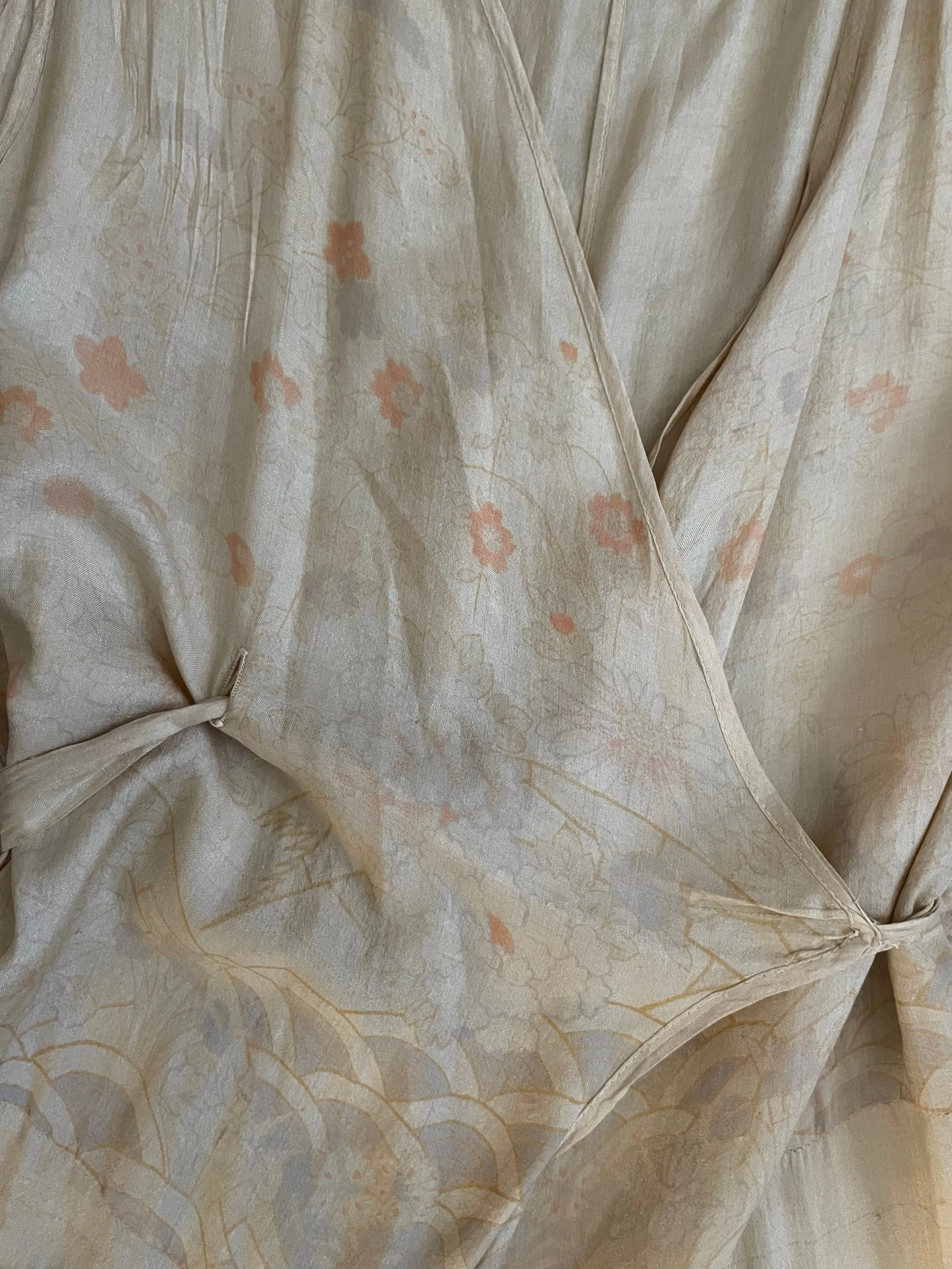 1930s Pongee Silk Japanese Beach Pajamas