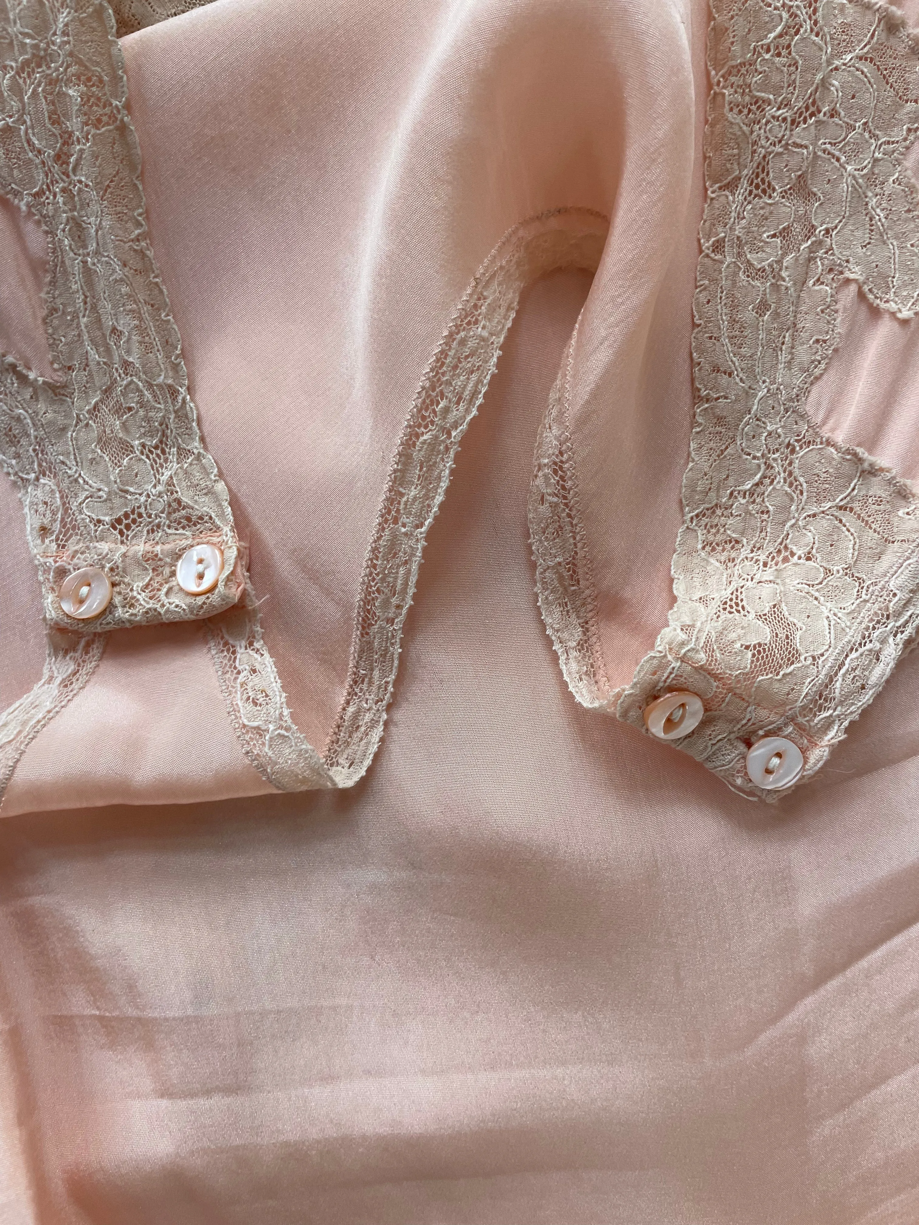 1930s Rayon Lace Jumpsuit Loungewear