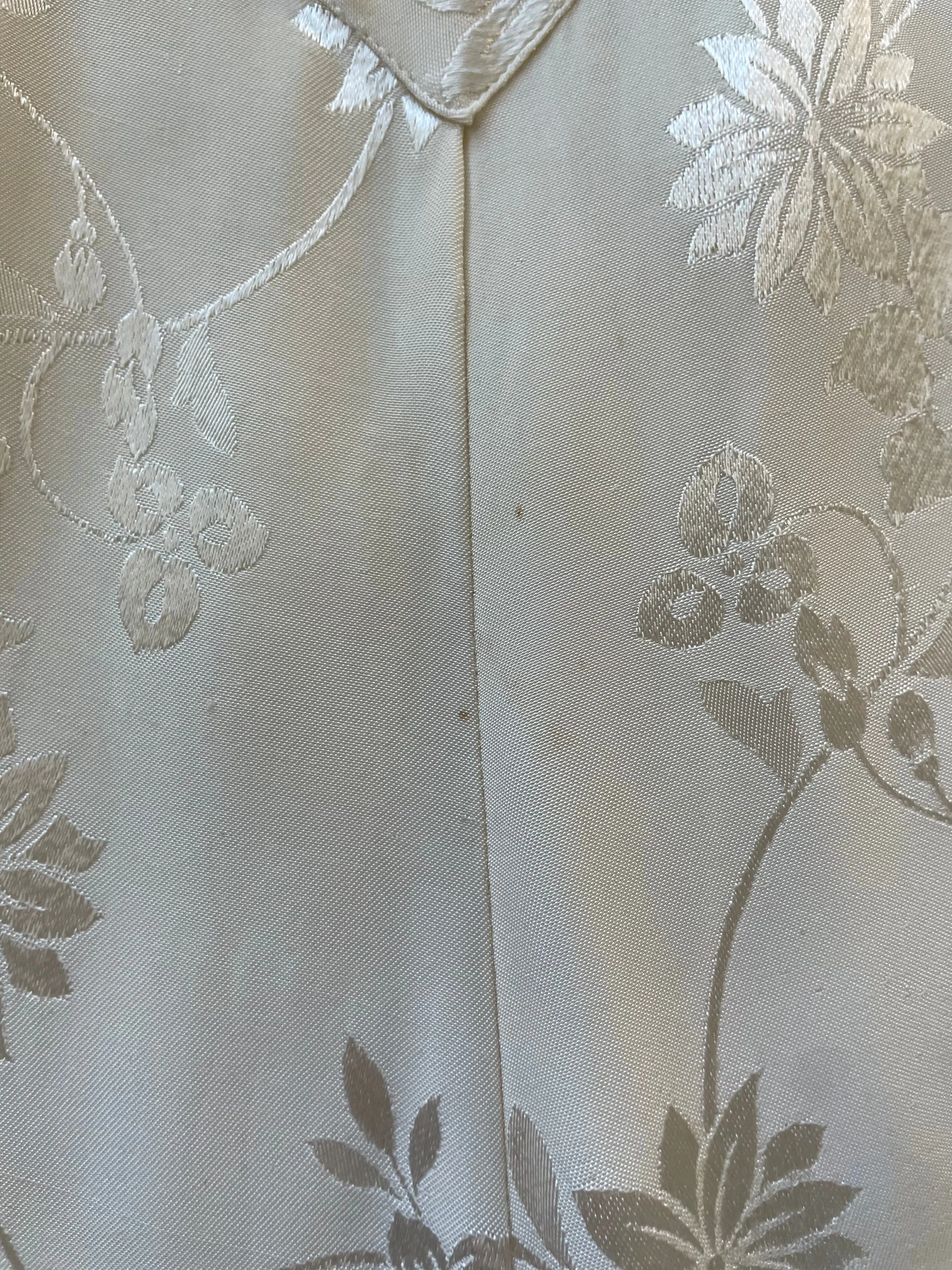 1940s Holiday Silk Brocade Hostess Pajamas