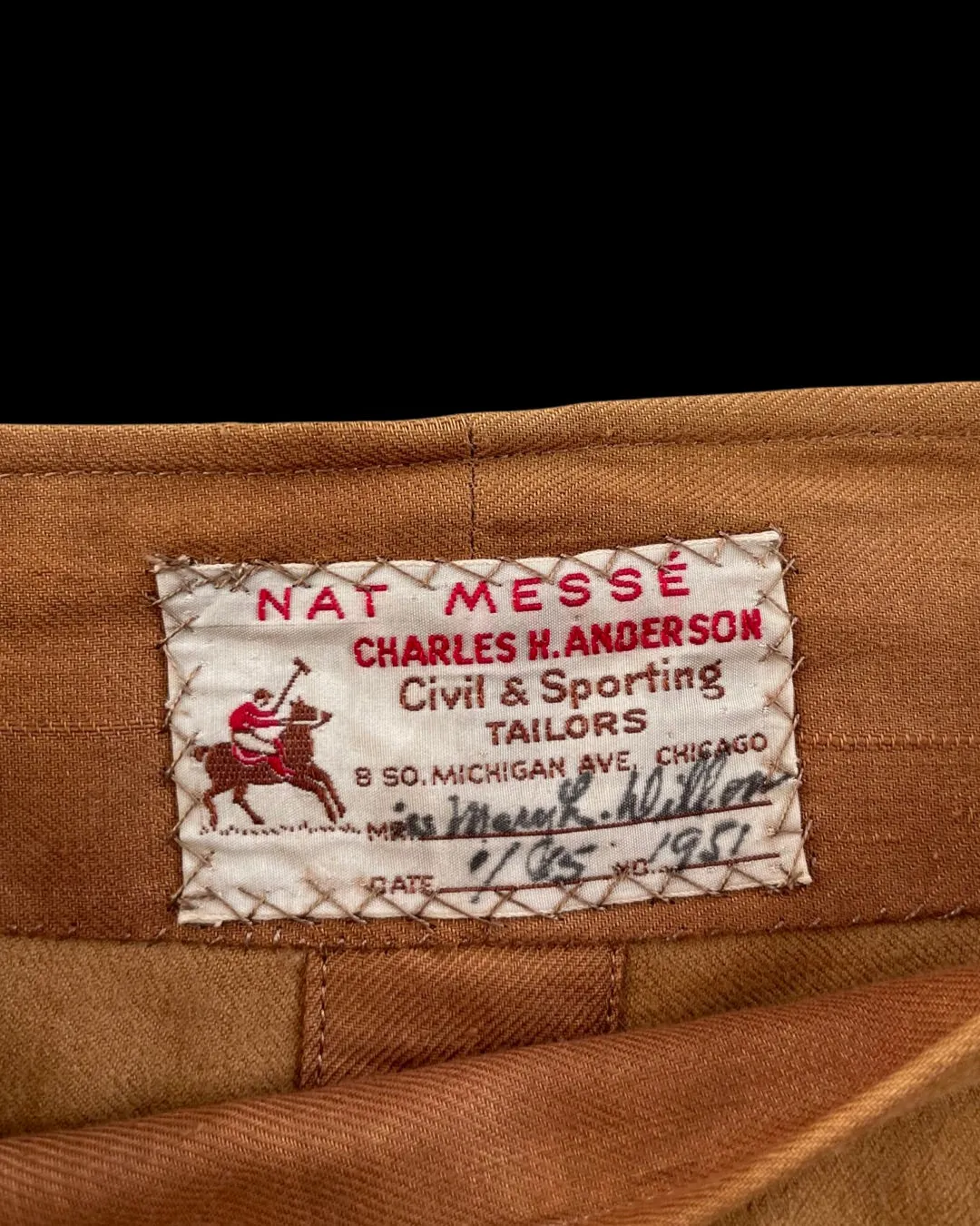 1950s Wool Side Button Riding Pants