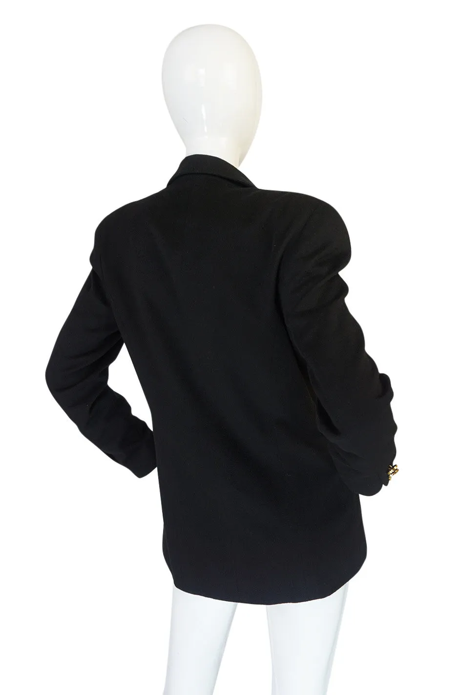 1980s Chanel Cashmere w 14 Chanel Gold Buttons Jacket