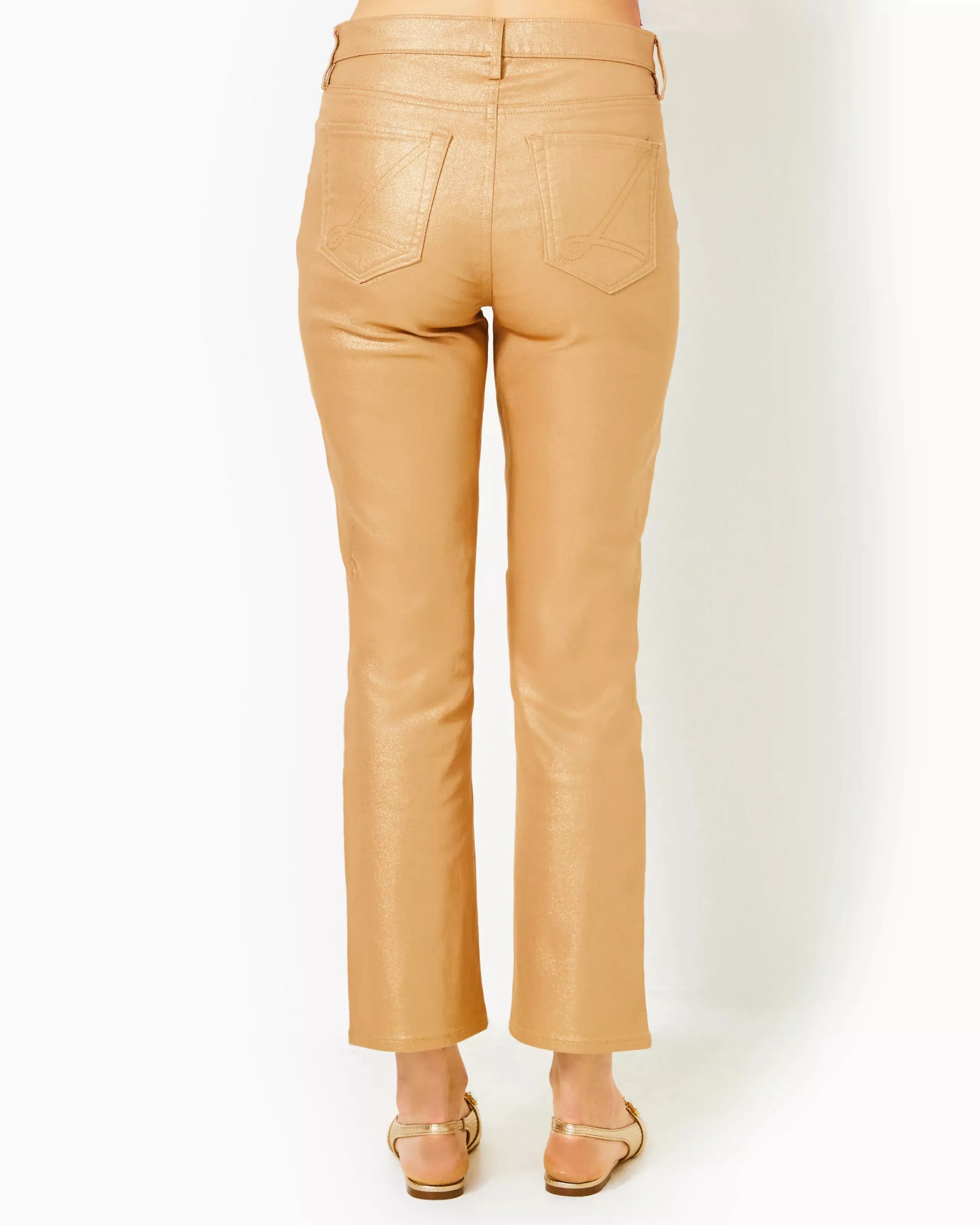 28" Liza Shimmer Crop Flare Jean