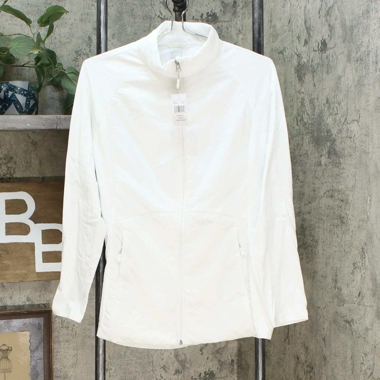 32 Degrees Cool Women's Mixed Media Lightweight Jacket White Large