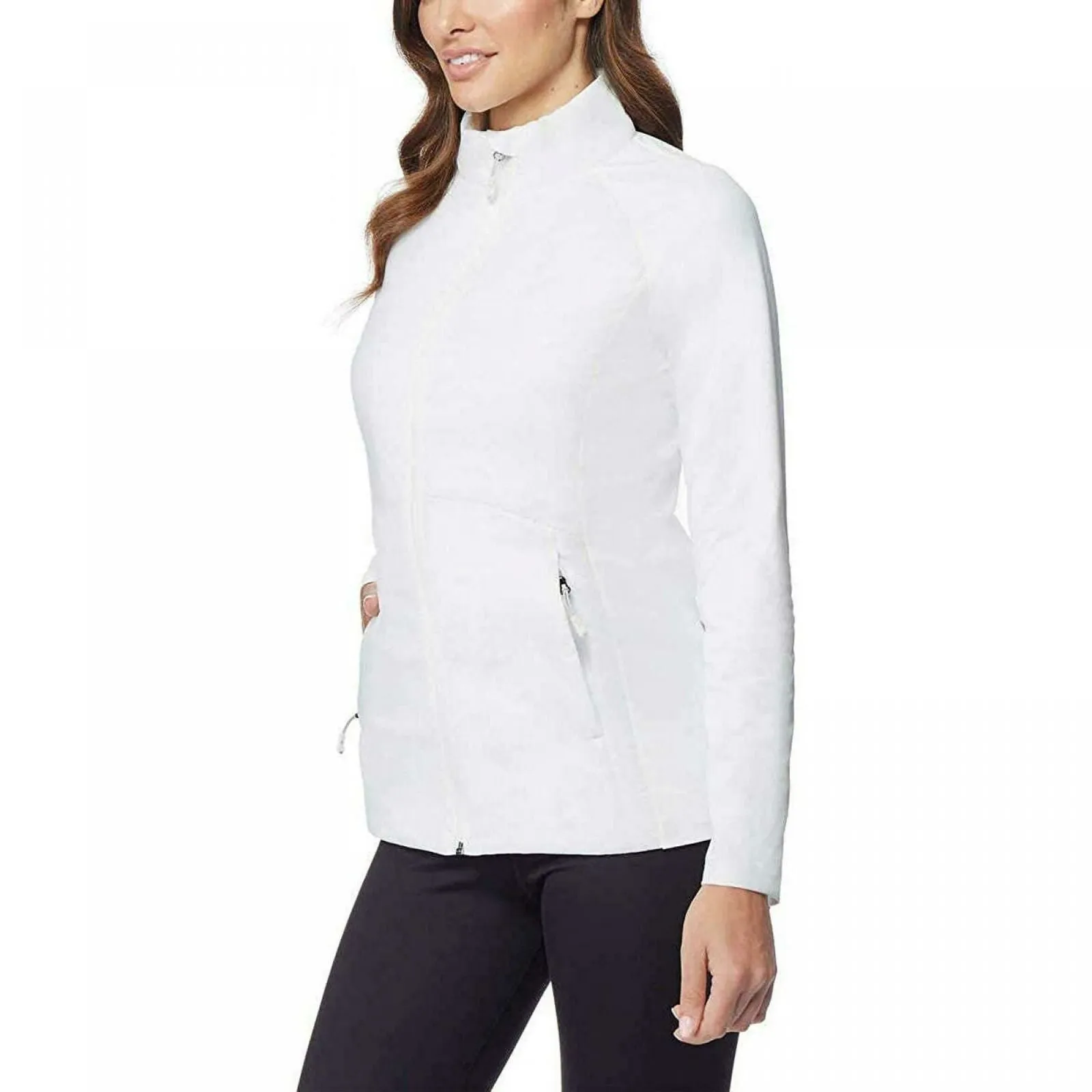 32 Degrees Cool Women's Mixed Media Lightweight Jacket White Large