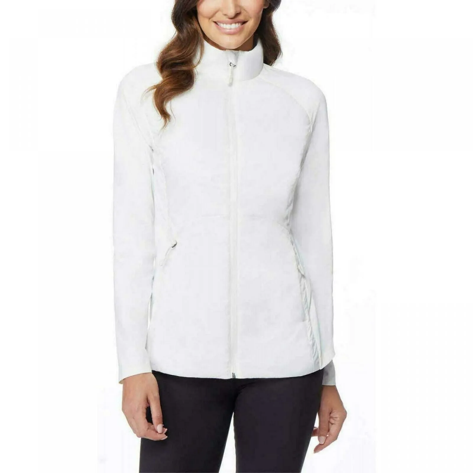 32 Degrees Cool Women's Mixed Media Lightweight Jacket White Large