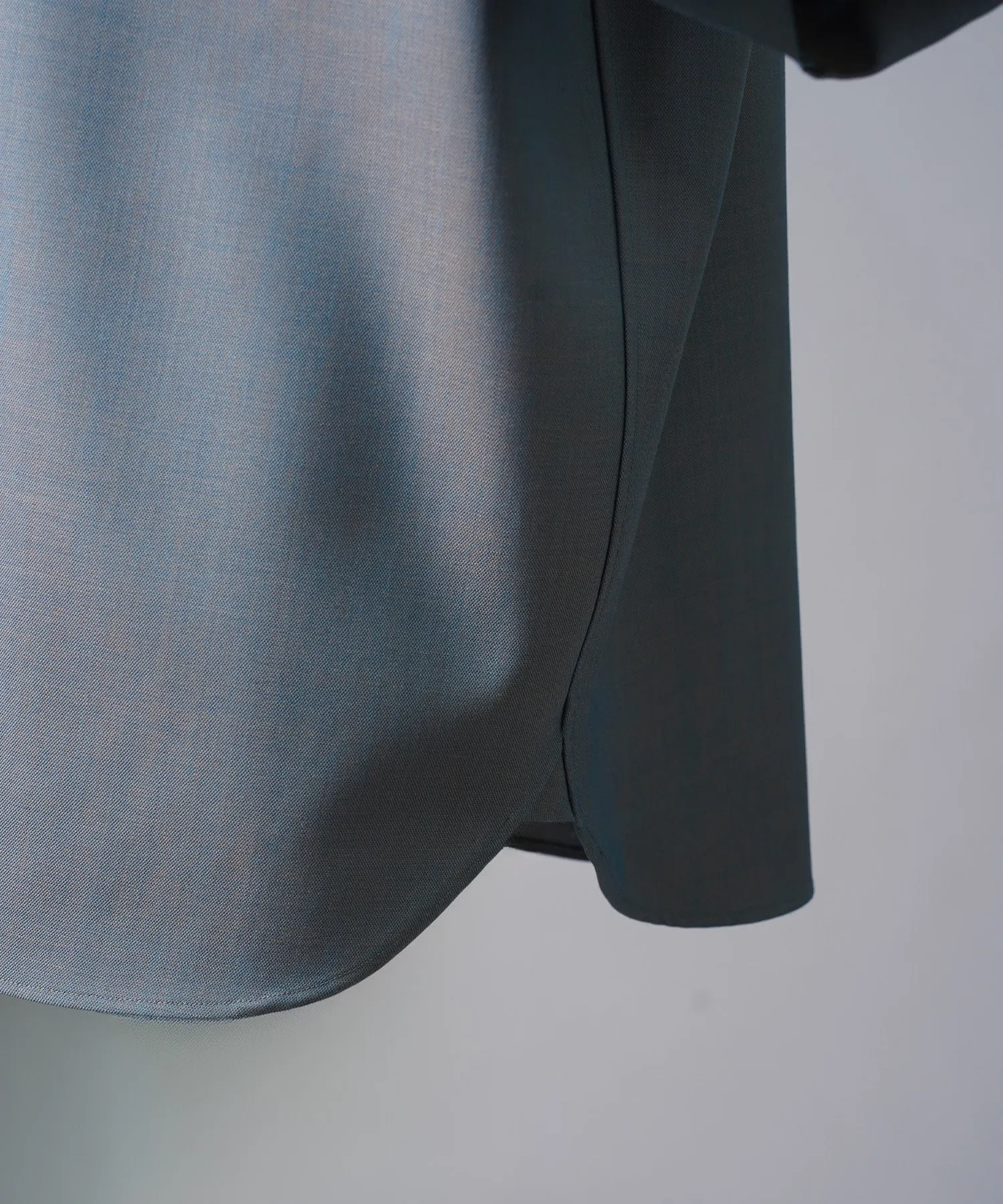 4 Colors Chambray Washable Wool Prime-Over Regular Collar Short Sleeve Shirt