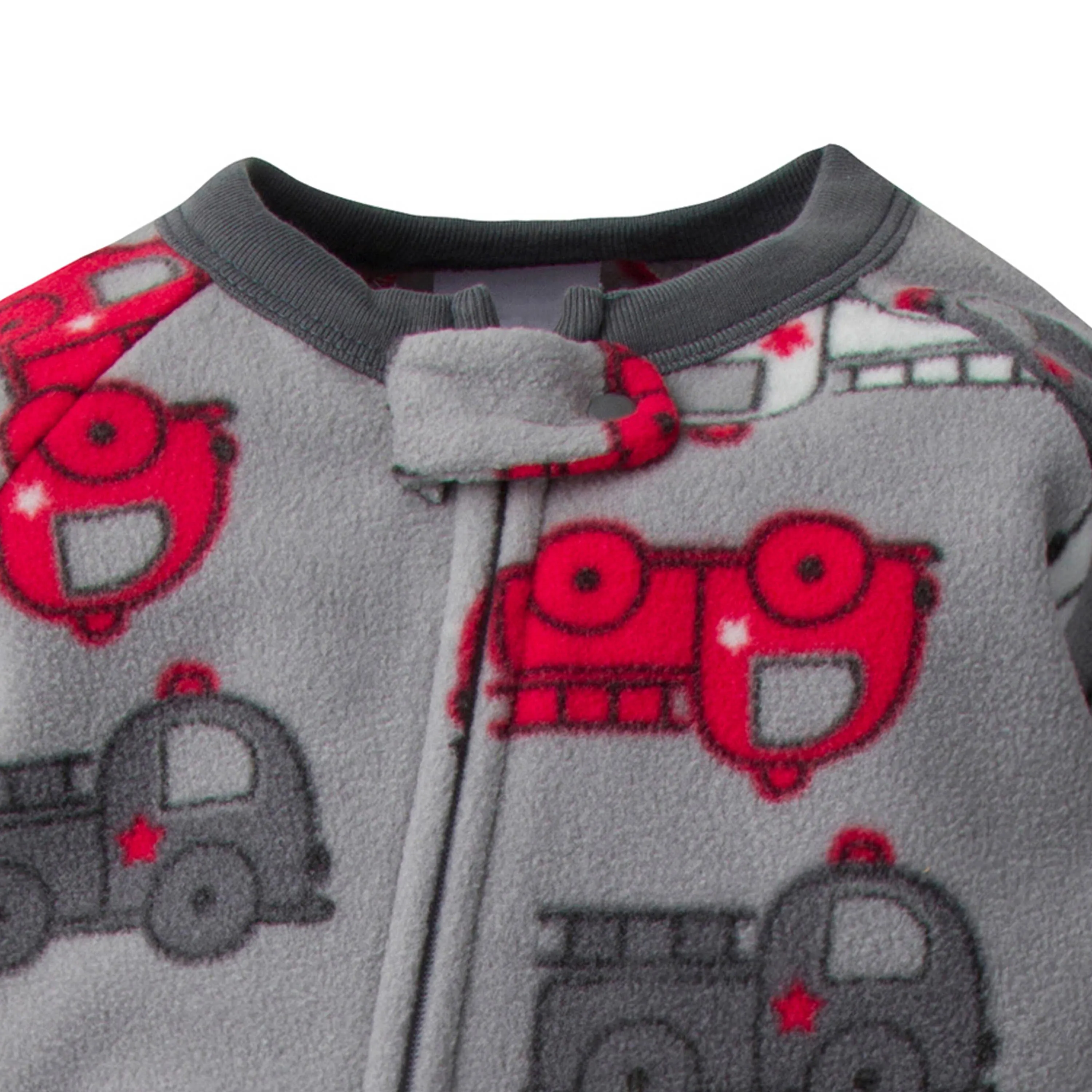 4-Pack Baby & Toddler Boys Fire Trucks & Plaid Fleece Pajamas