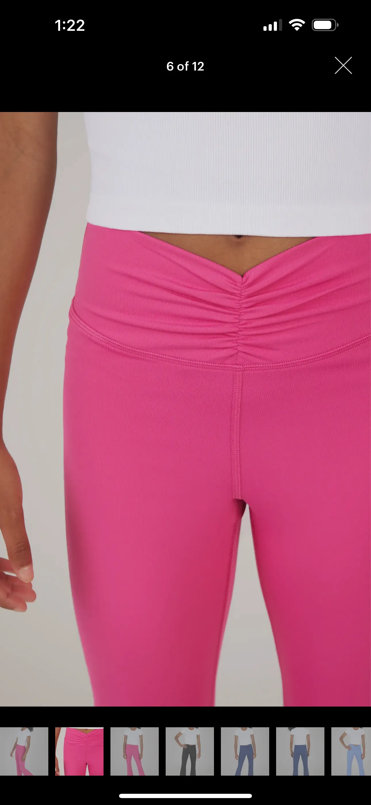 90D Girls Ruched Waist Flared Yoga Pants