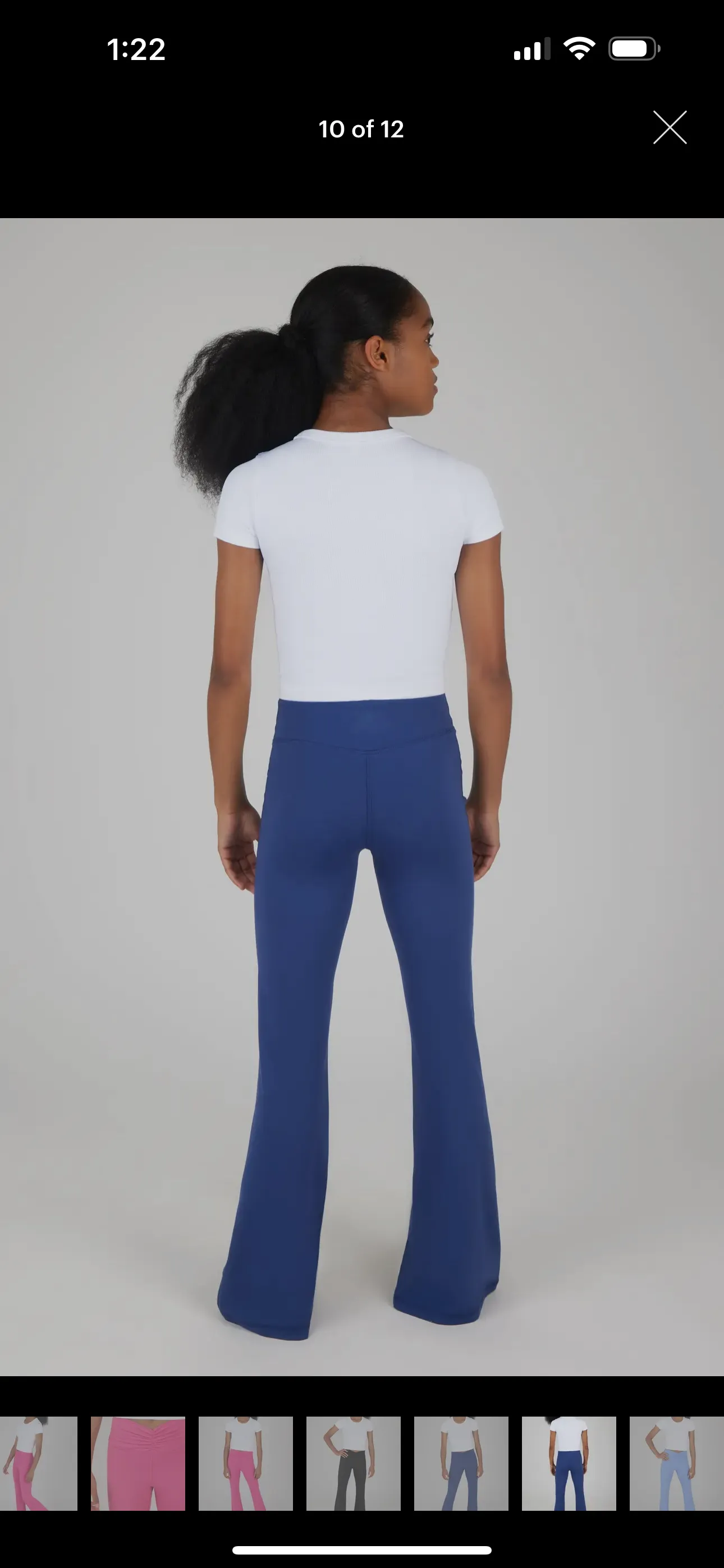90D Girls Ruched Waist Flared Yoga Pants