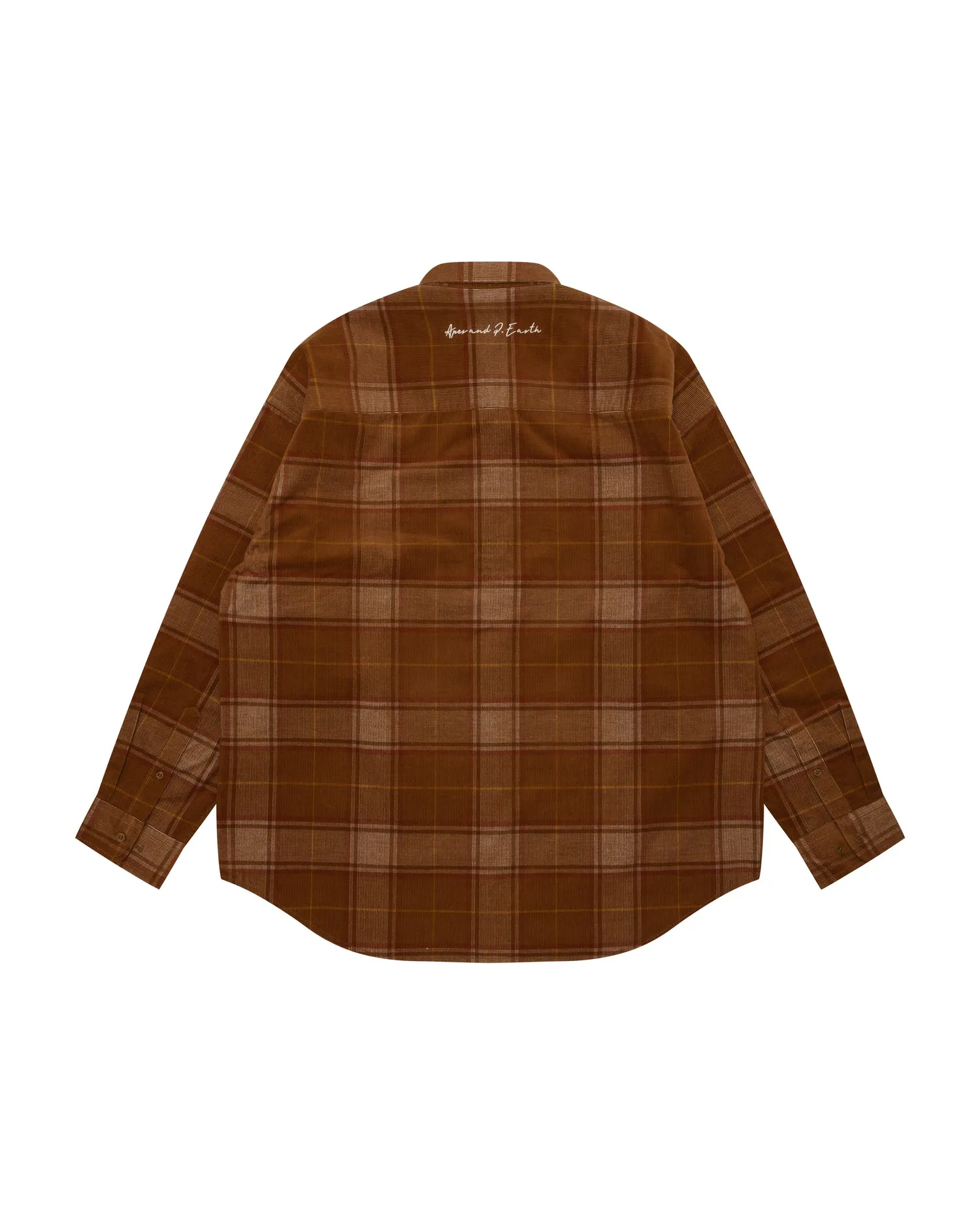 AAPE UNVS moonface logo check long sleeve shirt