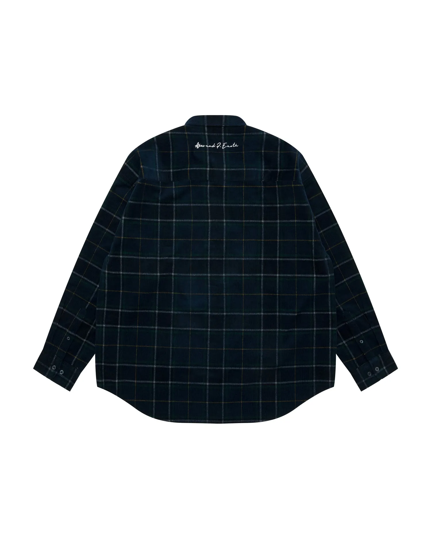 AAPE UNVS moonface logo check long sleeve shirt