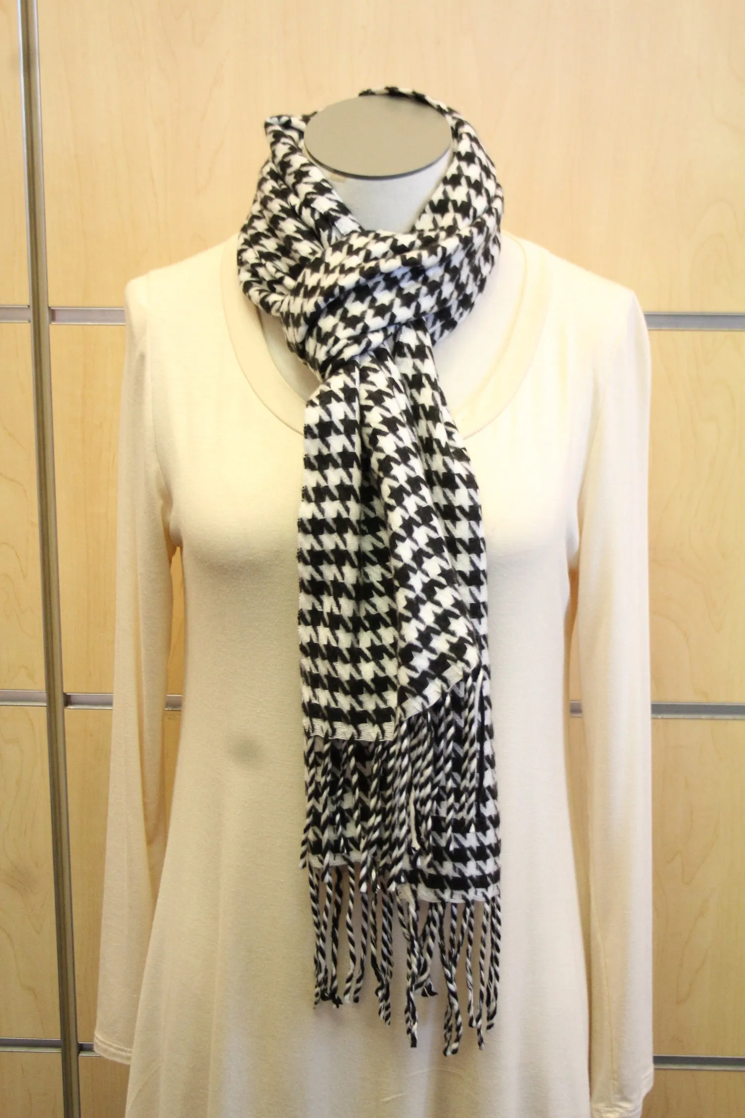 ADO | Cashmere Wrap Scarf Black & White