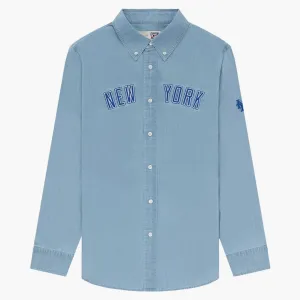 Aime Leon Dore X New York Mets Chambray Shirt Light Wash