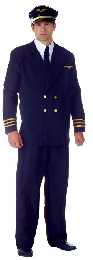 Airline Captain Adult Black Xx  Costume