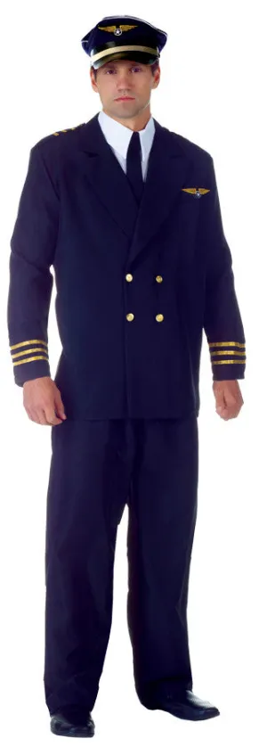 Airline Captain Adult Black Xx  Costume