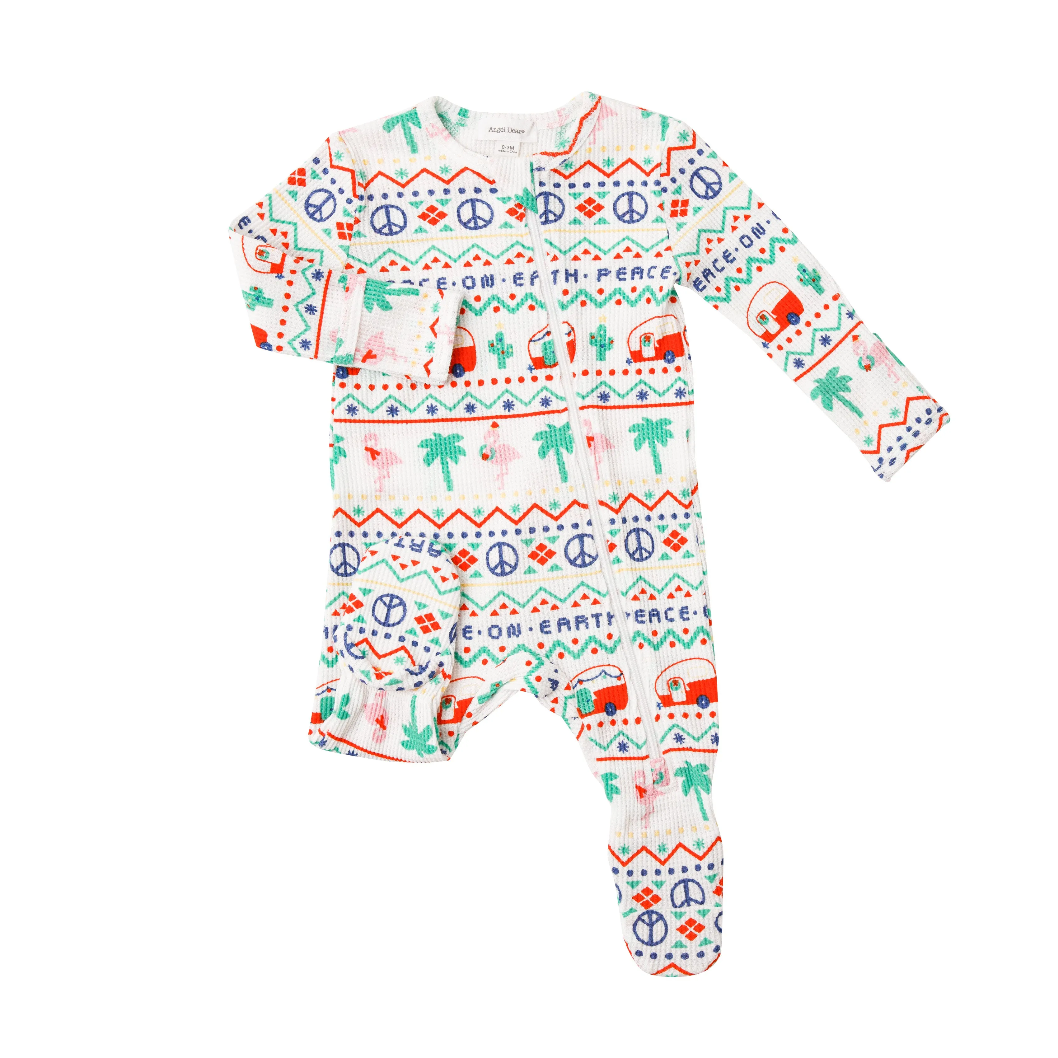Angel Dear California Fair Isle Thermal Footie with Zipper