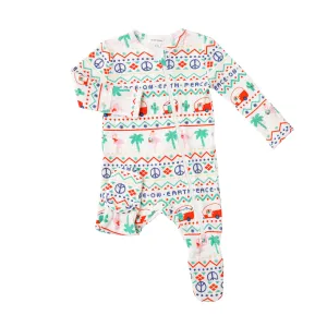 Angel Dear California Fair Isle Thermal Footie with Zipper