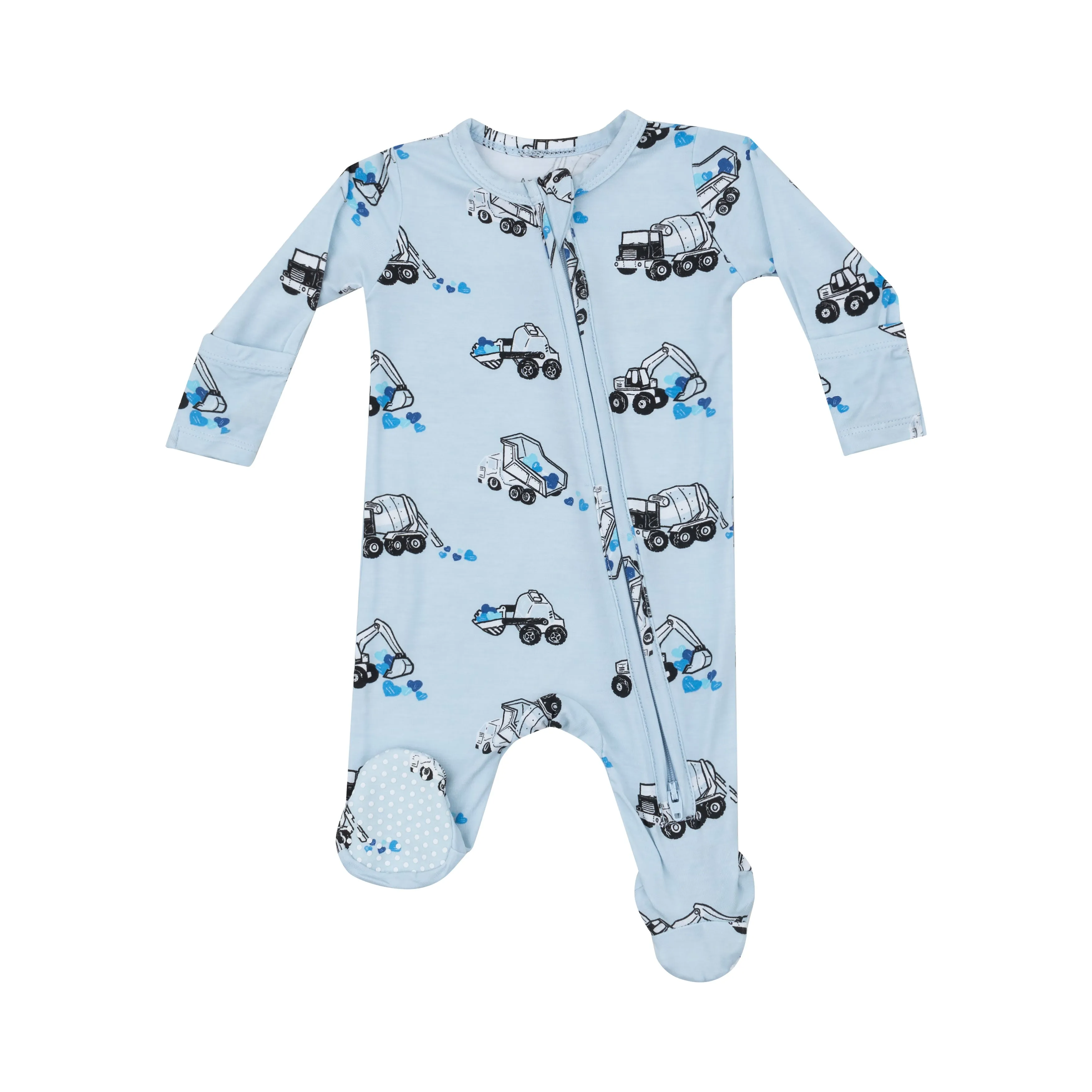 Angel Dear Valentine's Day Truck Load of Love 2 Way Zipper Footie
