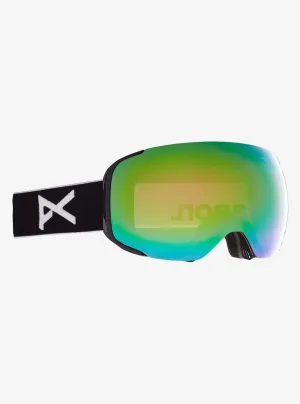 Anon M2 Goggles & Spare Lens Mens Asian Fit 2022 Black / Perceive Variable Green Lens