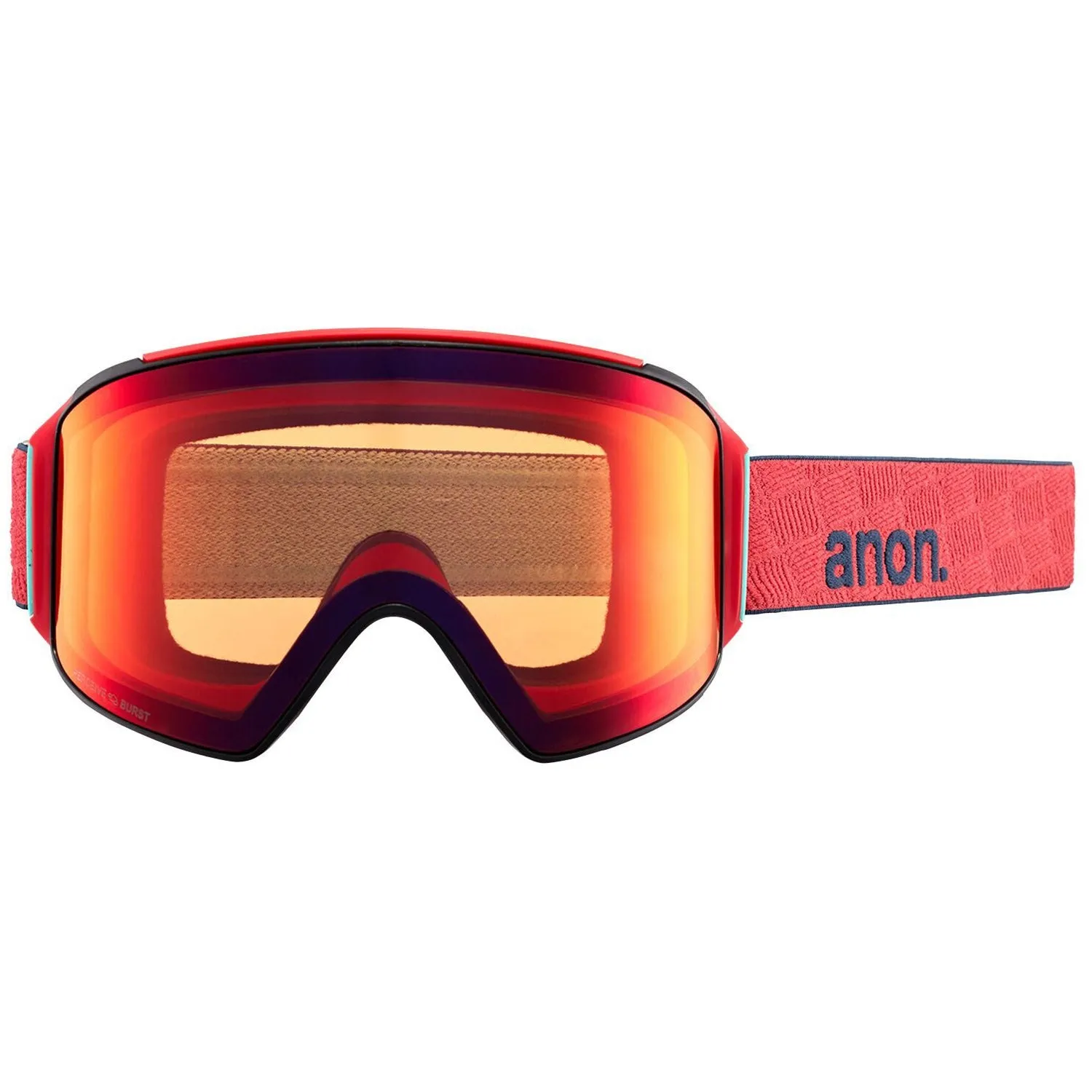 Anon M4 Cylindrical Goggles & MFI Face Mask & Spare Lens Coral / Perceive Sun Bronze Lens
