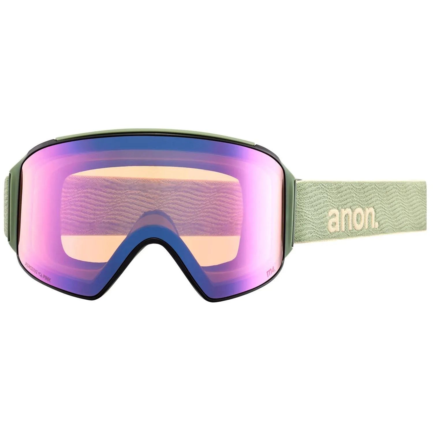 Anon M4 Cylindrical Goggles & MFI Face Mask & Spare Lens Hedge / Perceive Variable Green Lens