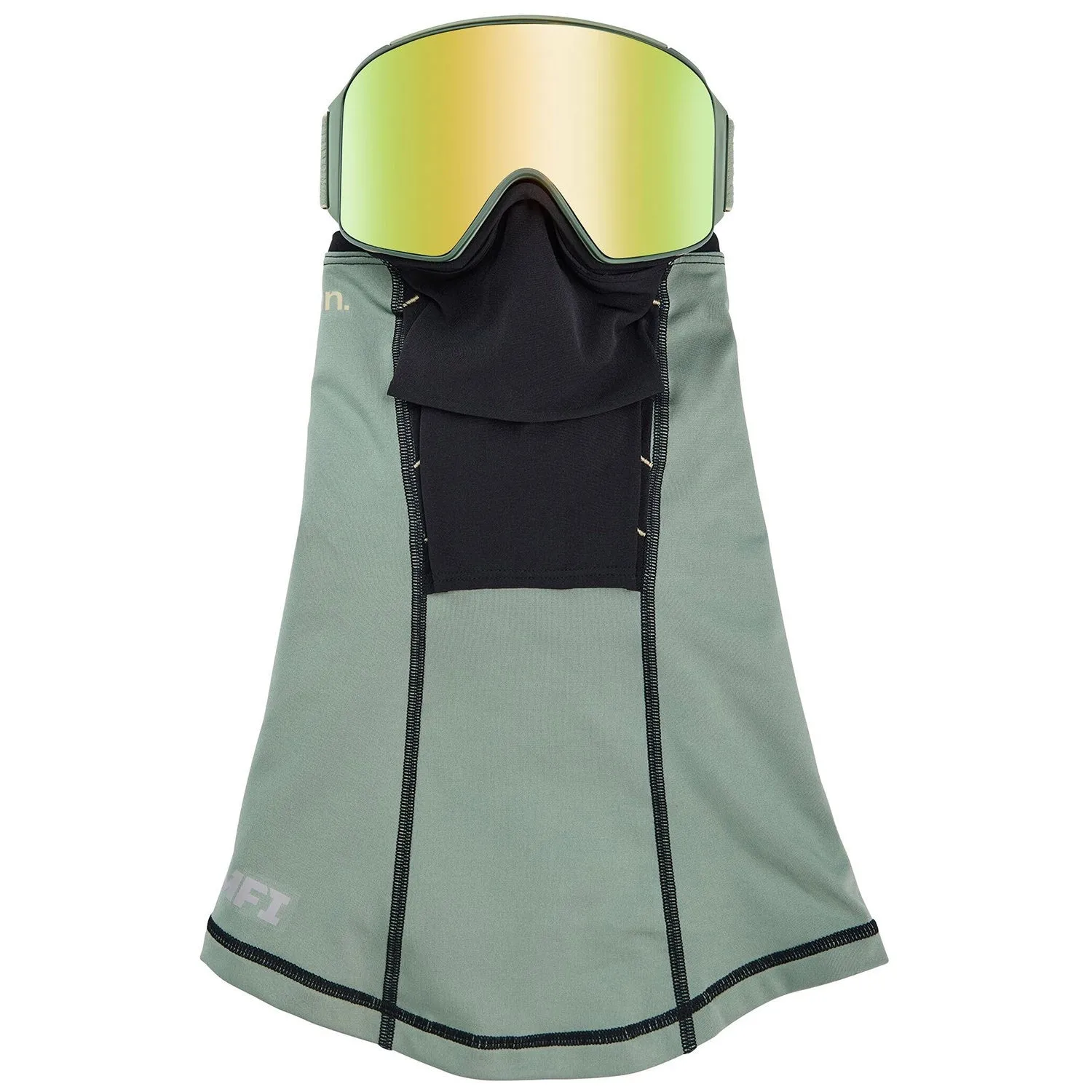 Anon M4 Cylindrical Goggles & MFI Face Mask & Spare Lens Hedge / Perceive Variable Green Lens