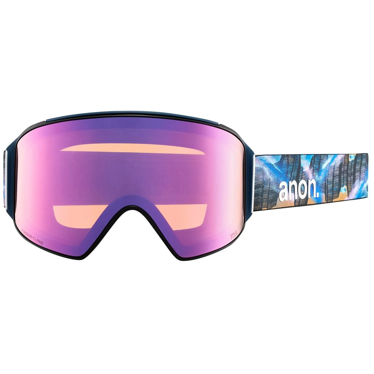 Anon M4 Cylindrical Goggles & MFI Face Mask & Spare Lens Low Bridge Fit Chet Malinow / Perceive Variable Blue Lens