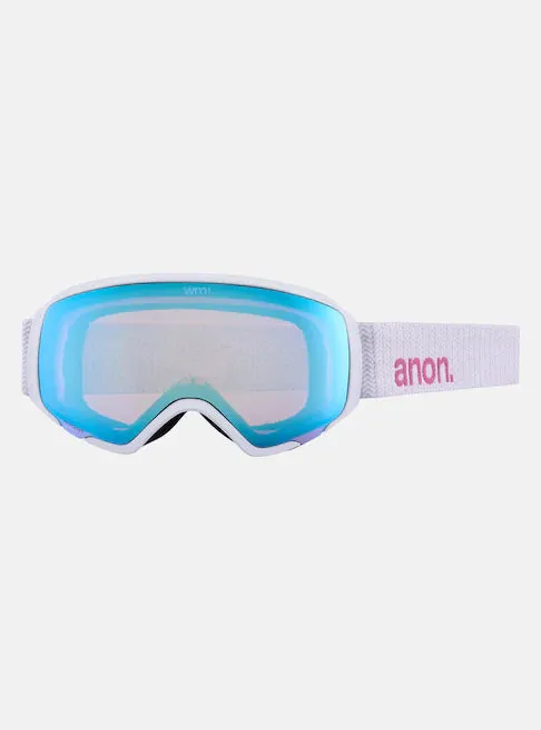 Anon WM1 Goggles & MFI Face Mask & Spare Lens Low Bridge Fit White/ Perceive Cloudy Pink Lens