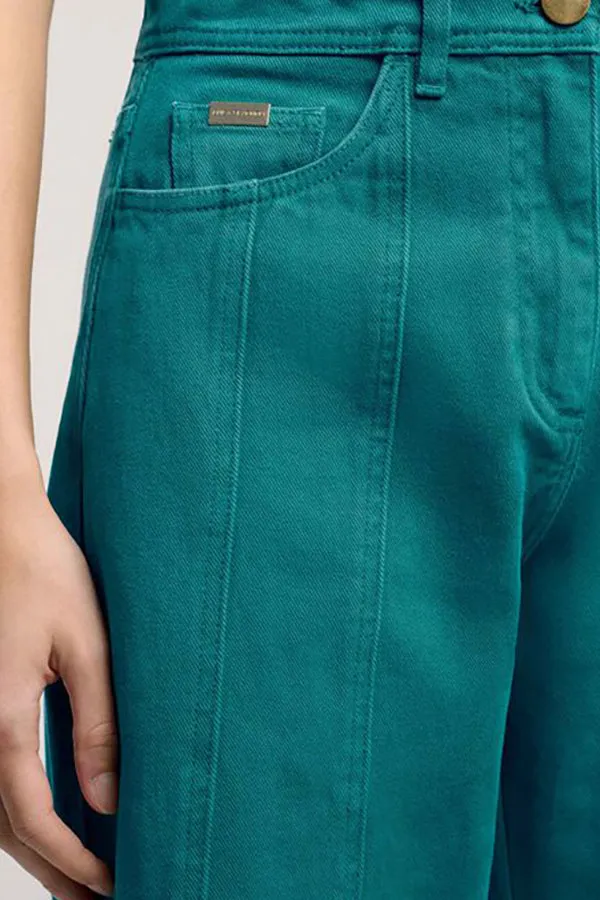 ARENARIA GREEN FLARE TROUSERS