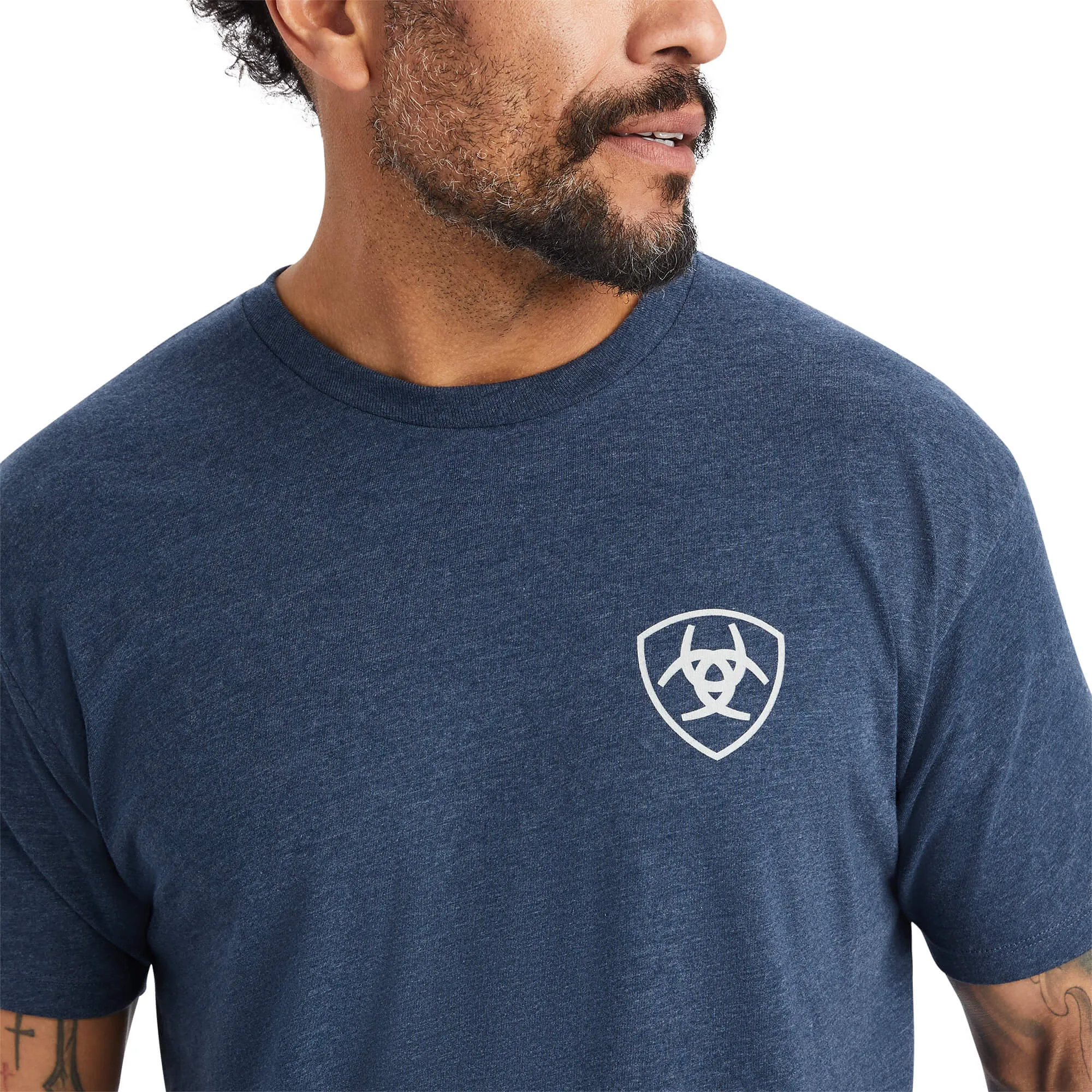 Ariat Men's Navy Lucky Horseshoe Tee