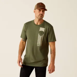Ariat Surplus Green Patriot Stripe T-Shirt for Men