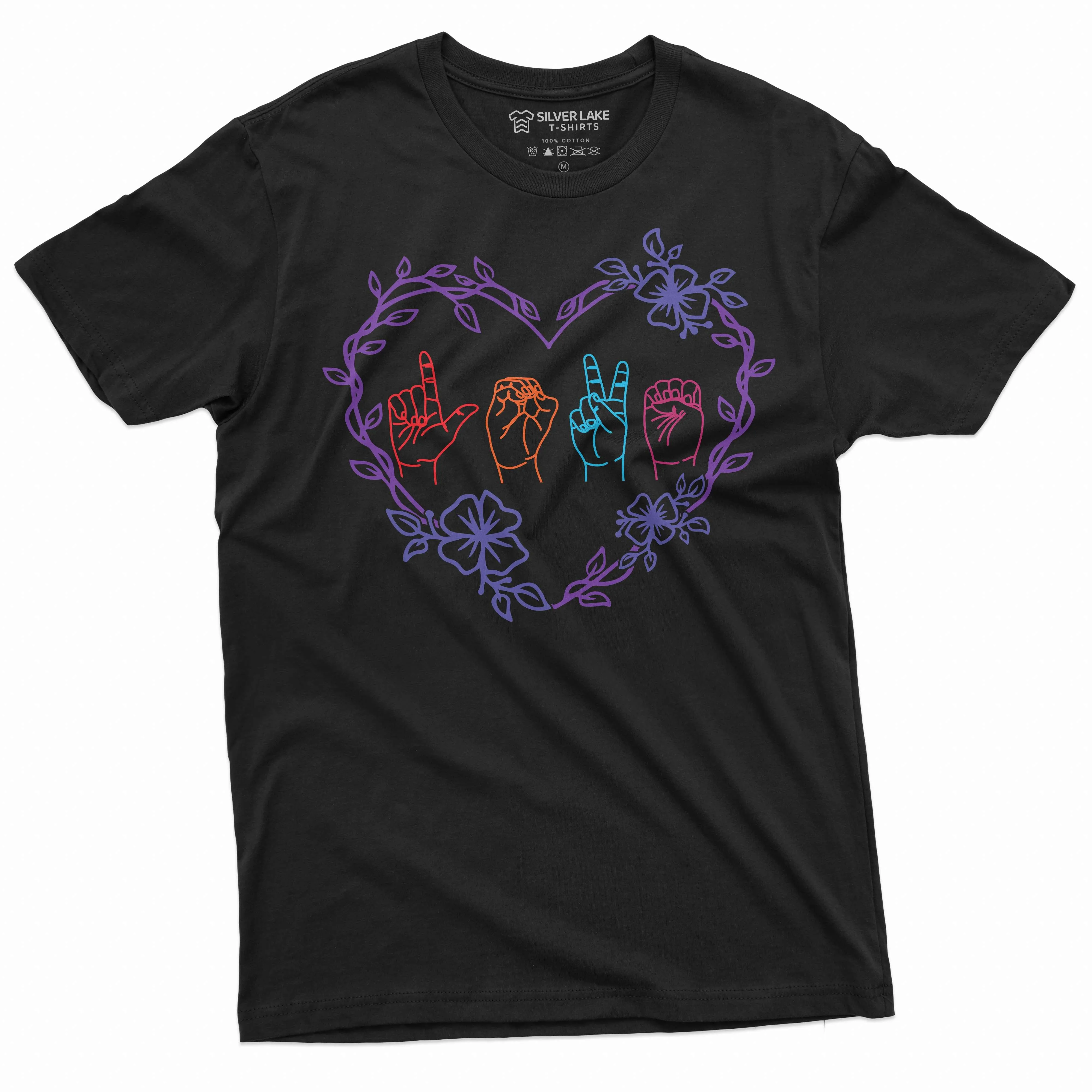 ASL Heart Shirt Sign Language Shirt Deaf Gifts Sign Language Teacher Deaf Shirt ASL T Shirt