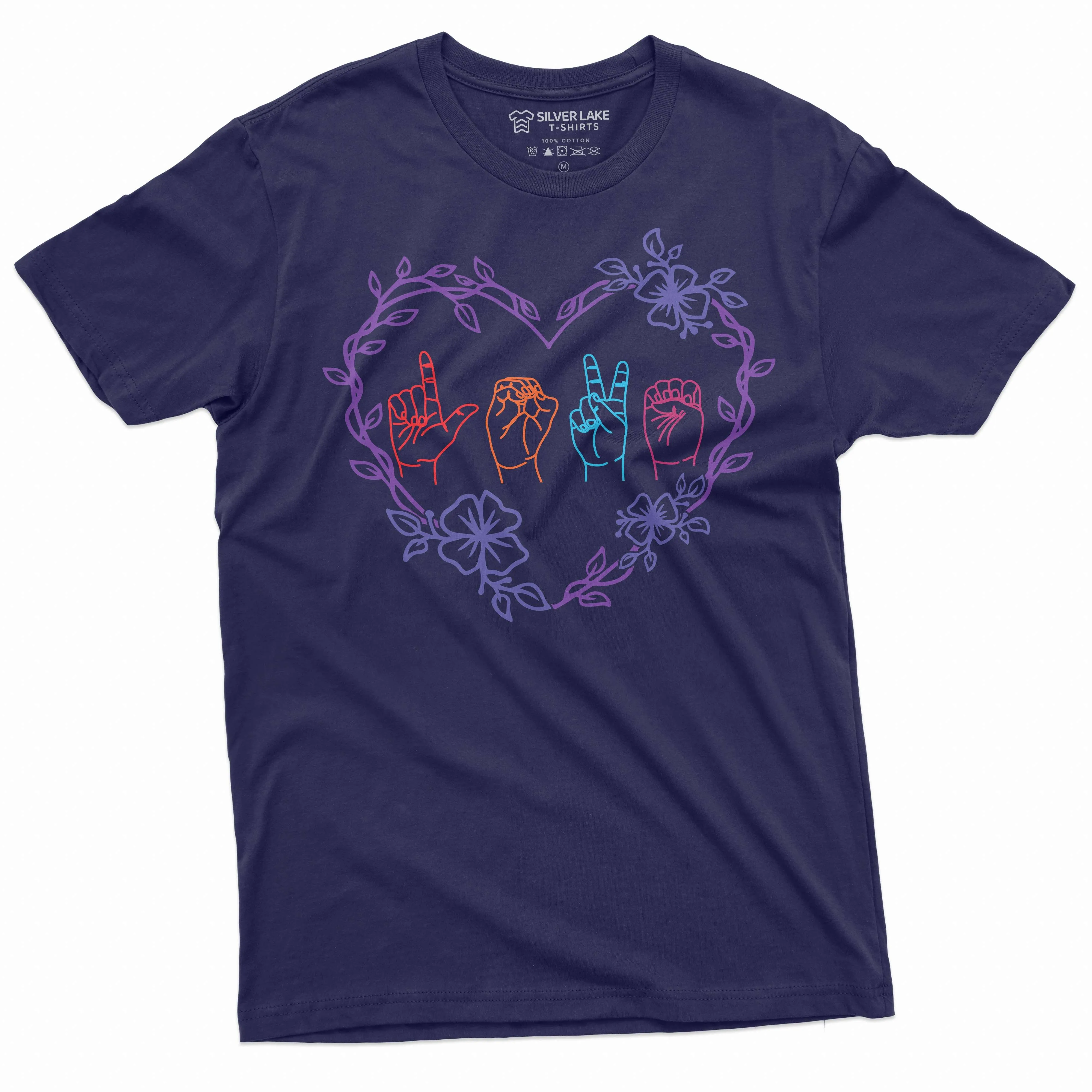 ASL Heart Shirt Sign Language Shirt Deaf Gifts Sign Language Teacher Deaf Shirt ASL T Shirt