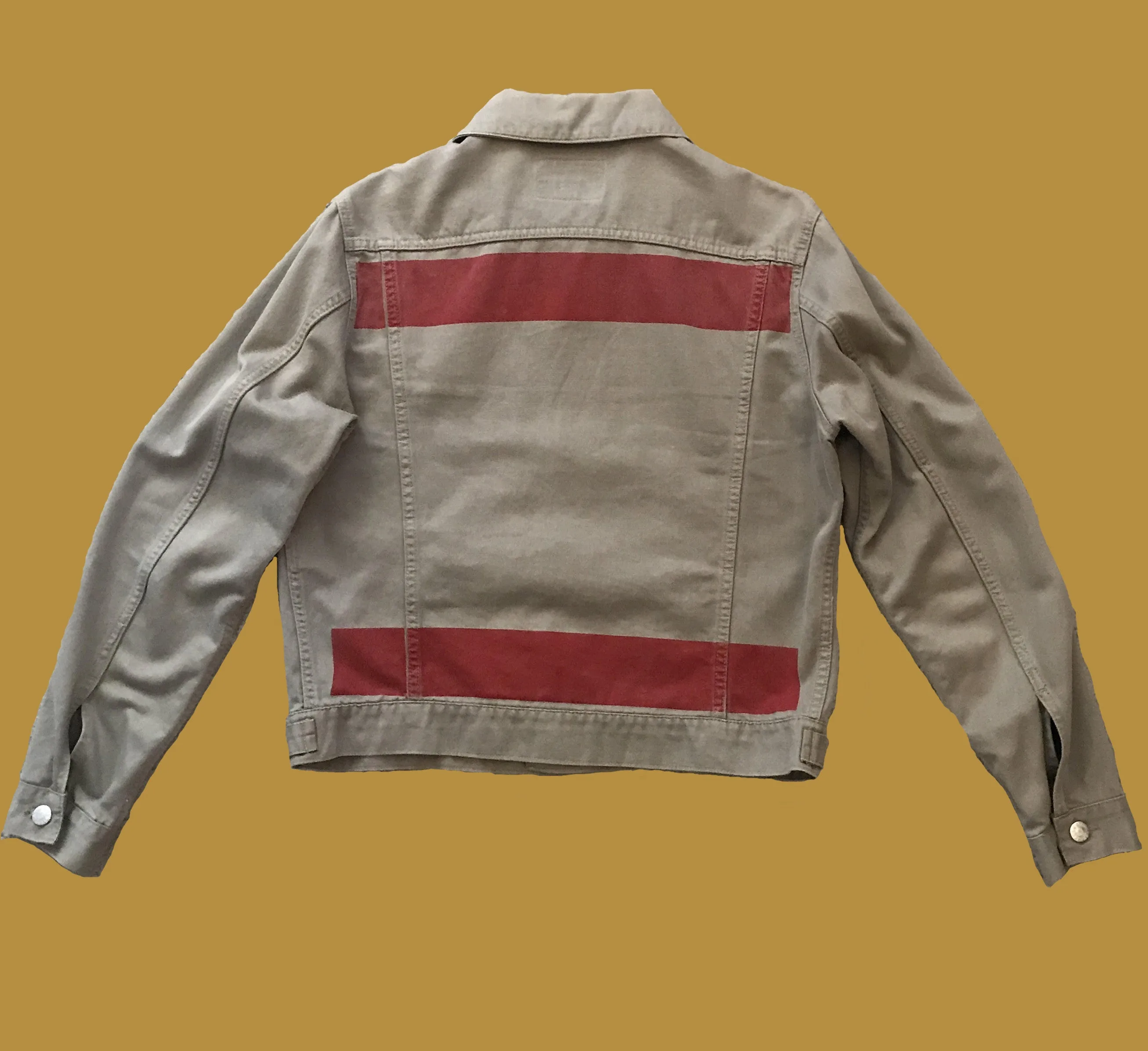 A/W 1996 Red Stripe Trucker Jacket by Helmut Lang