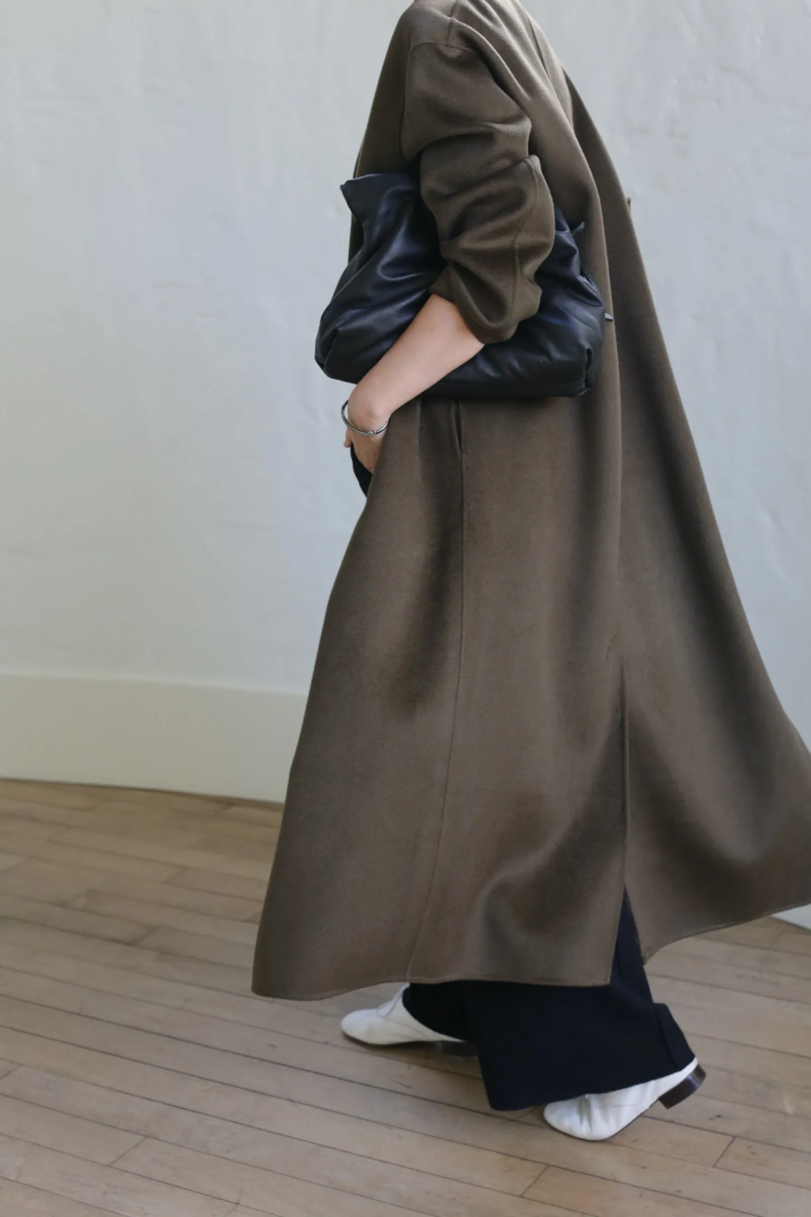 Bamford Long Double-face Cashmere | Olive