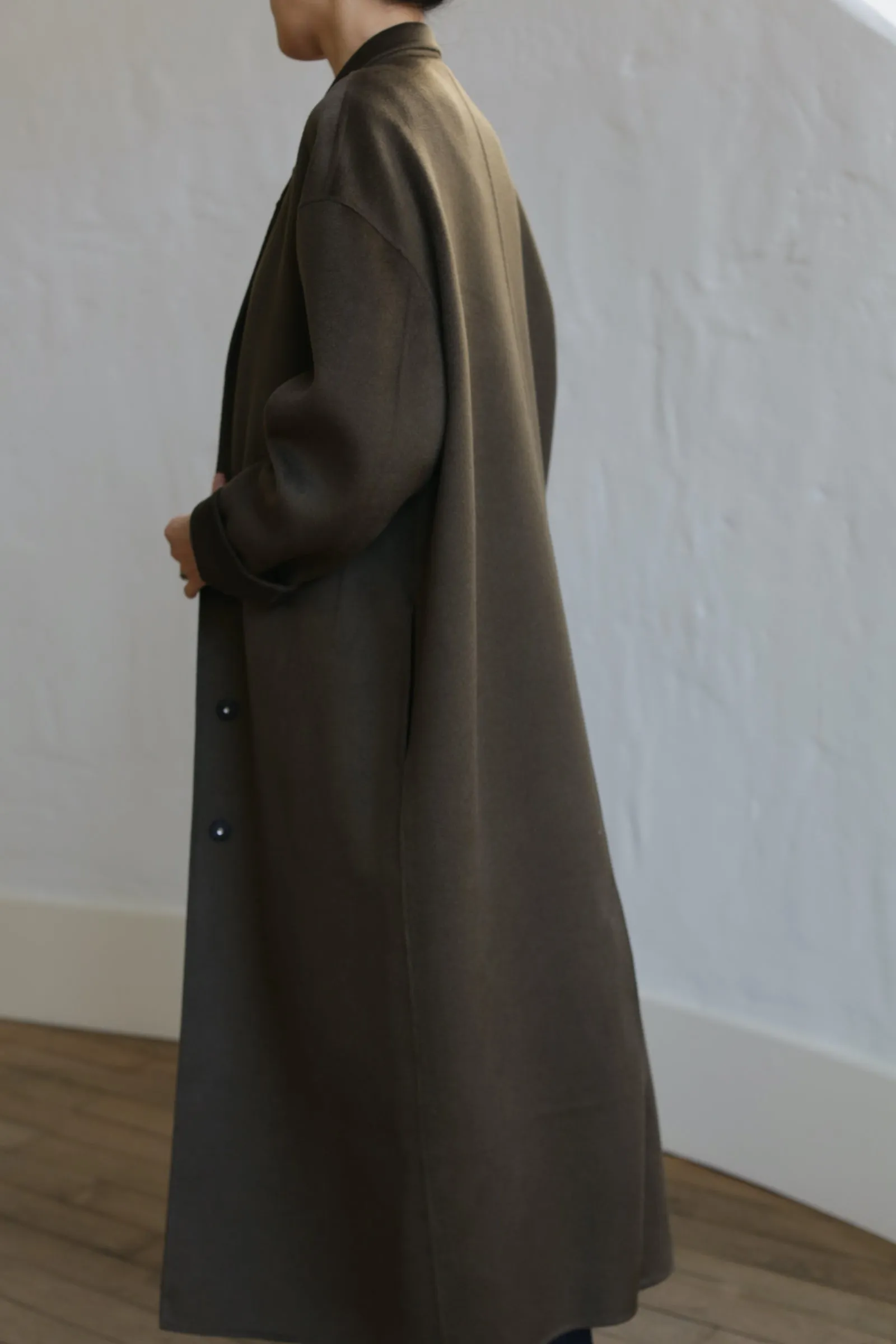 Bamford Long Double-face Cashmere | Olive