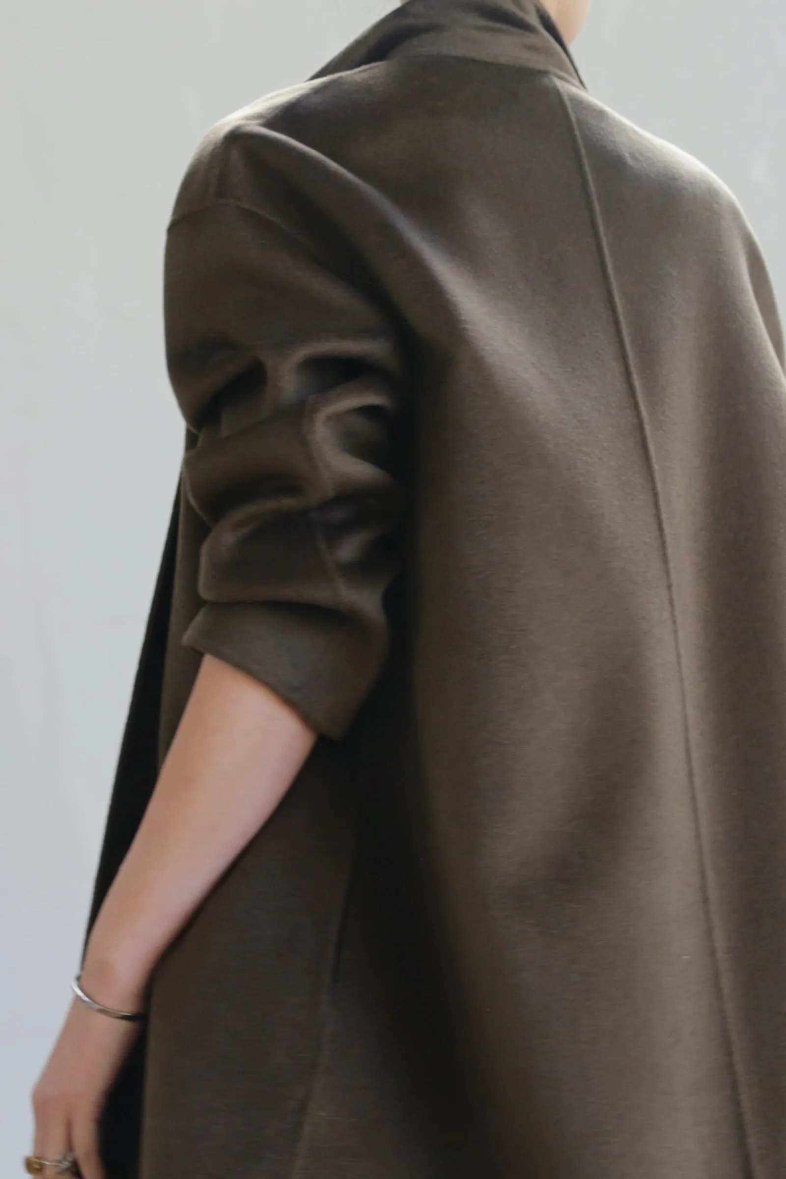 Bamford Long Double-face Cashmere | Olive
