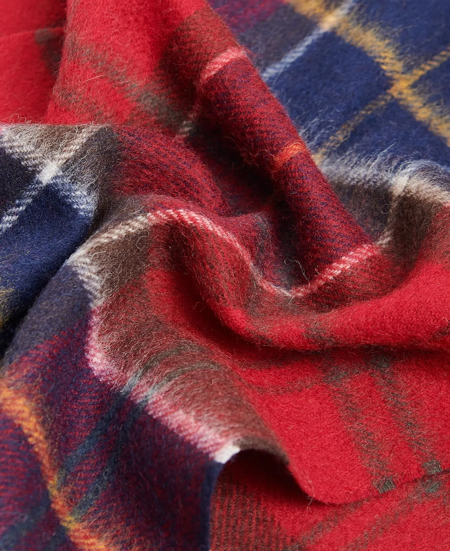 Barbour Merino Cashmere Red Tartan Scarf