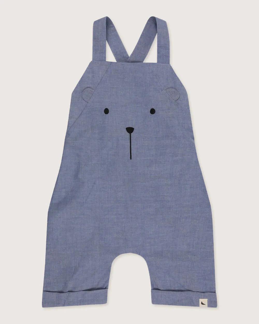 Bear Chambray Shortie Dungarees