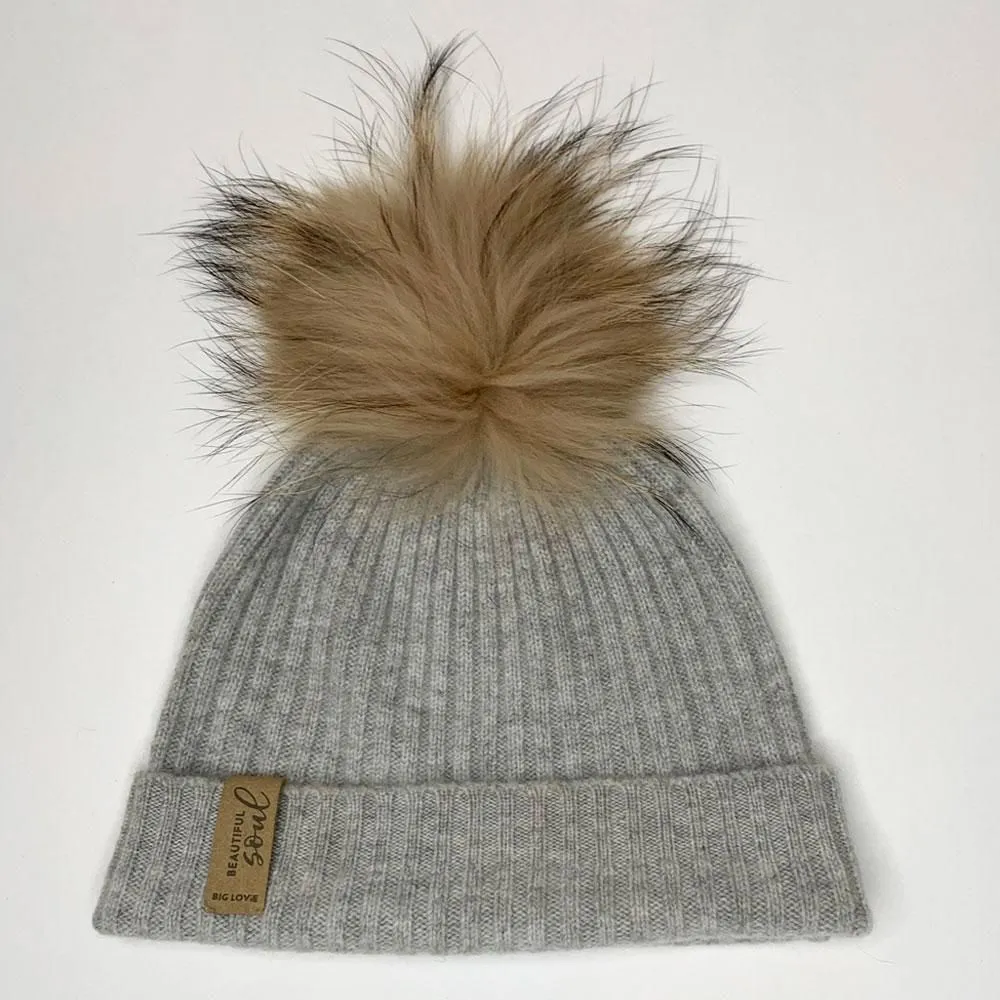 BEAUTIFUL SOUL CASHMERE HAT | SILVER