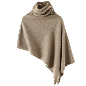 Beige Cashmere Poncho