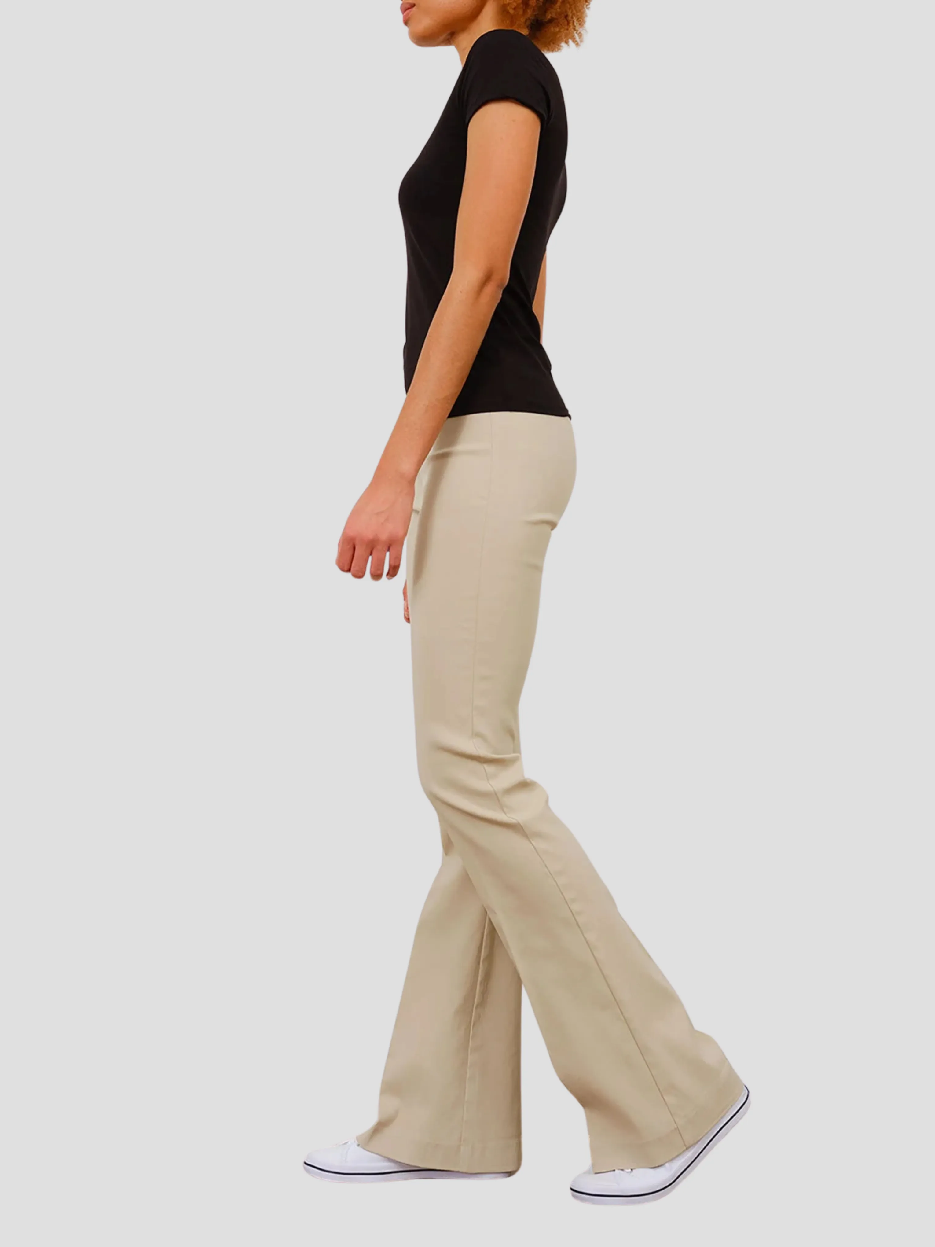 Bellini Flare Leg Pant in Beige