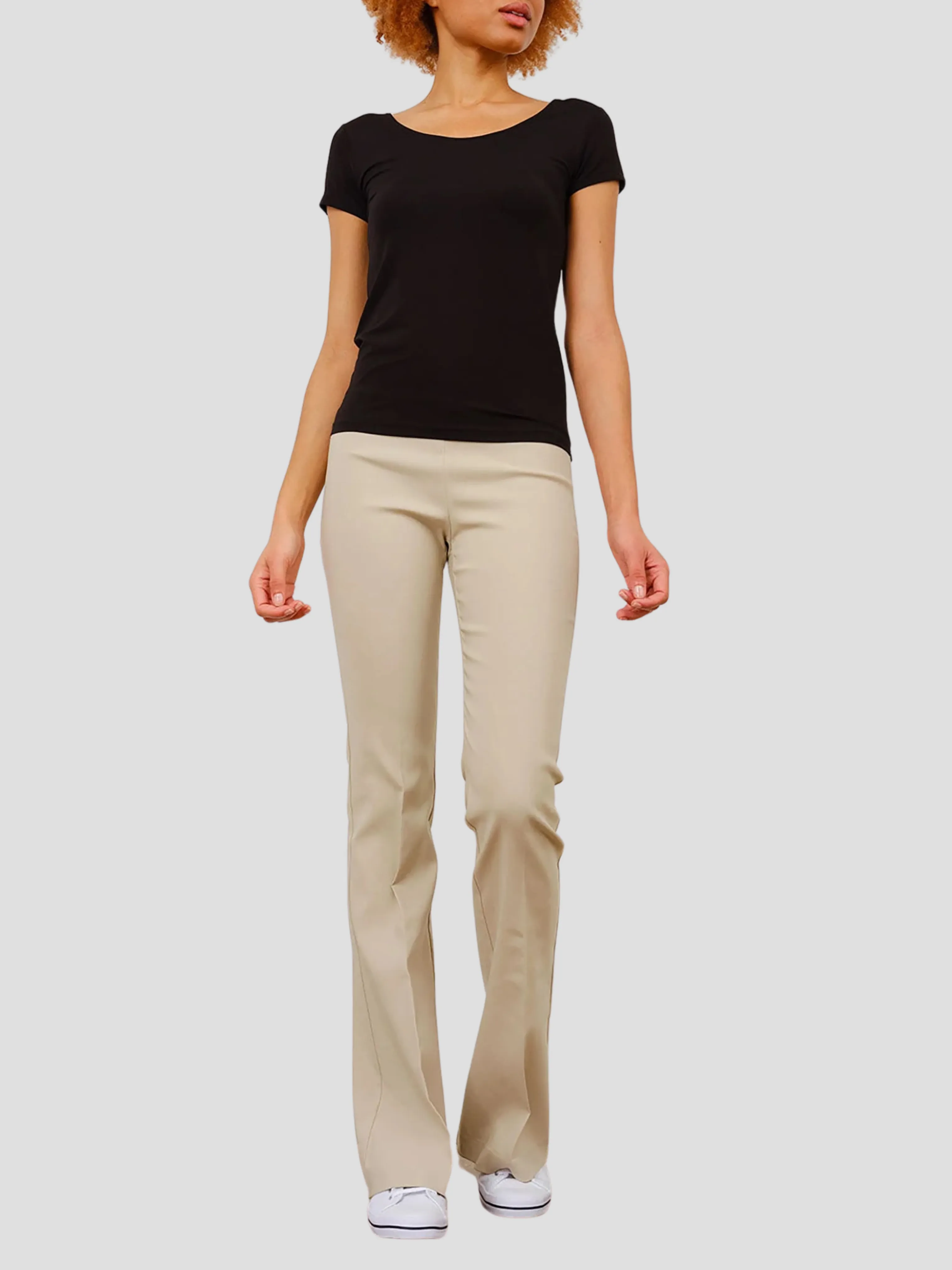 Bellini Flare Leg Pant in Beige