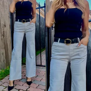 Bevy Flog Amanda Light Gray Pant