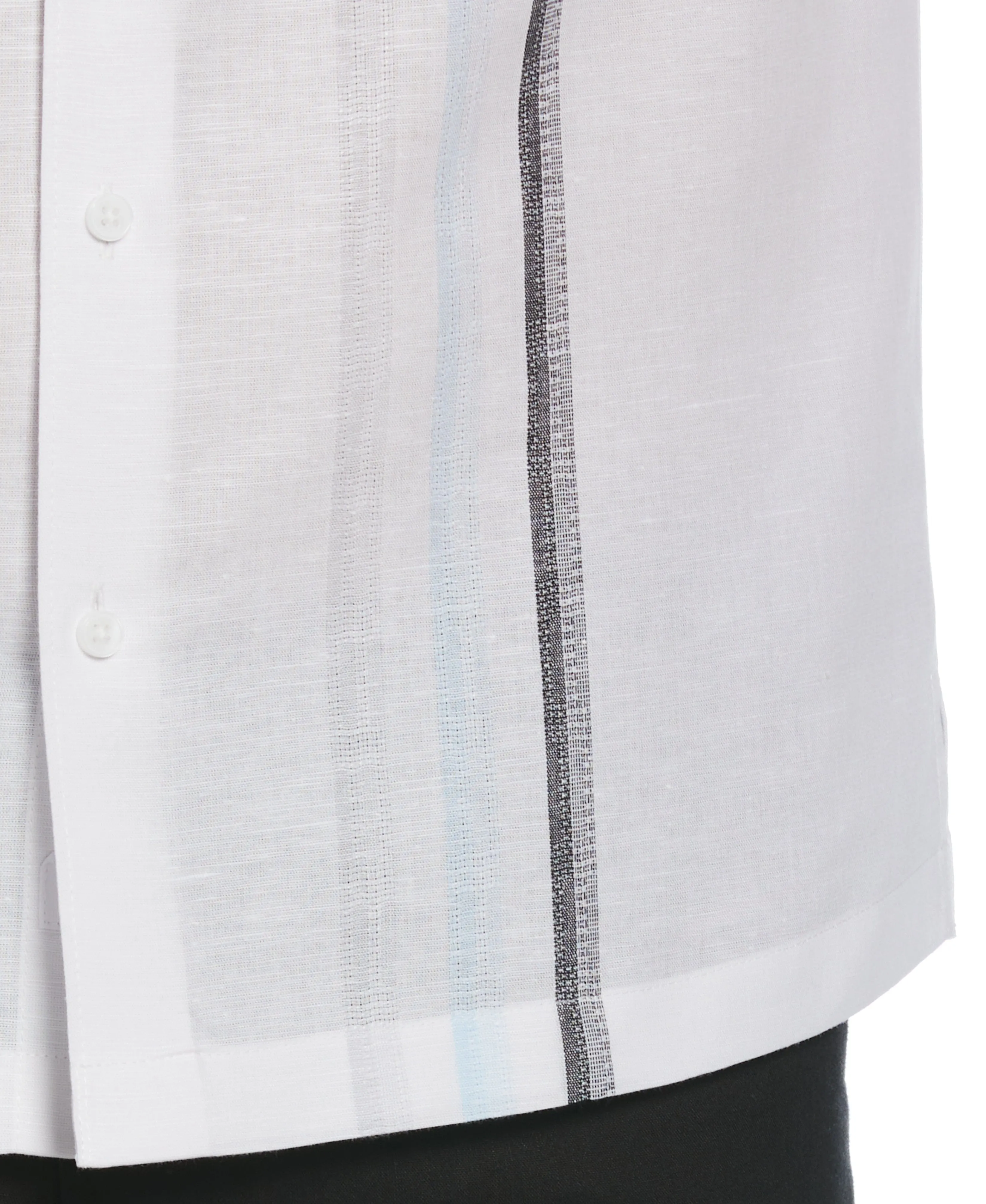 Big & Tall Linen Blend Gradient Panel Shirt